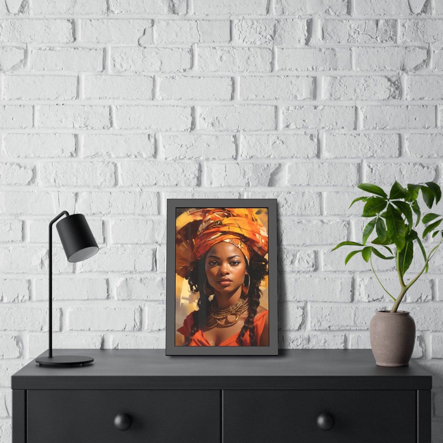 African Woman Framed Paper Posters - Giftsmojo