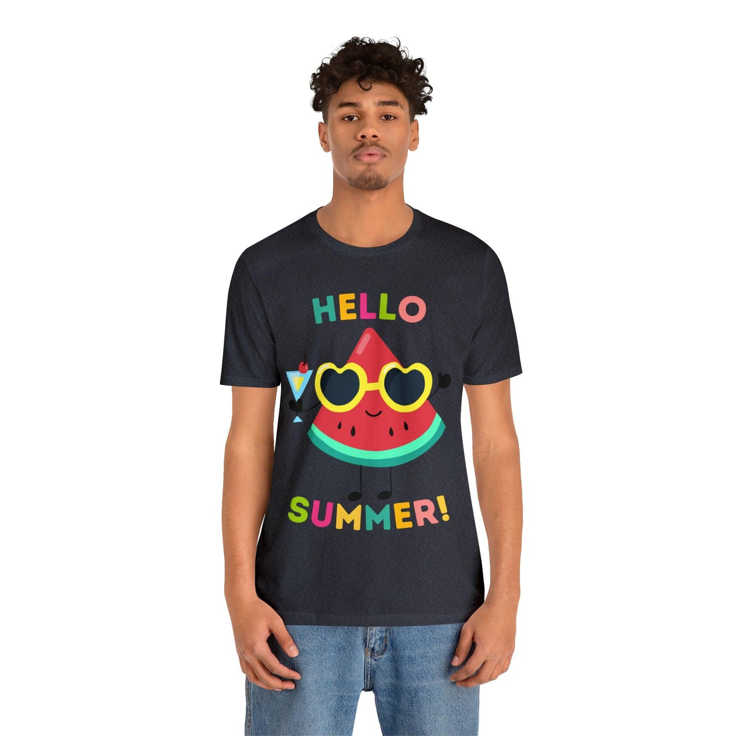 Hello Summer Shirt, Funny Summer Casual Top Tee,Unisex Summer Tshirt Ladies