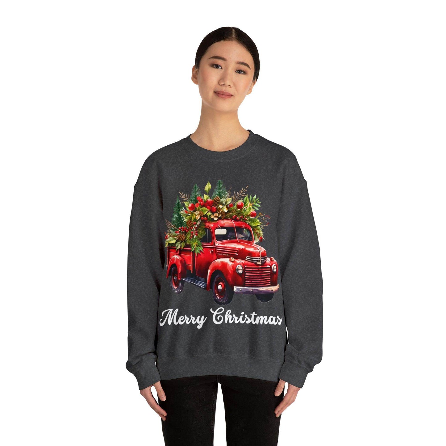 Christmas Tree Sweatshirt Christmas Truck Sweatshirt Christmas Sweater Tree Truck Shirt Christmas Sweatshirt Tree Sweat Pine Tree Pullover - Giftsmojo