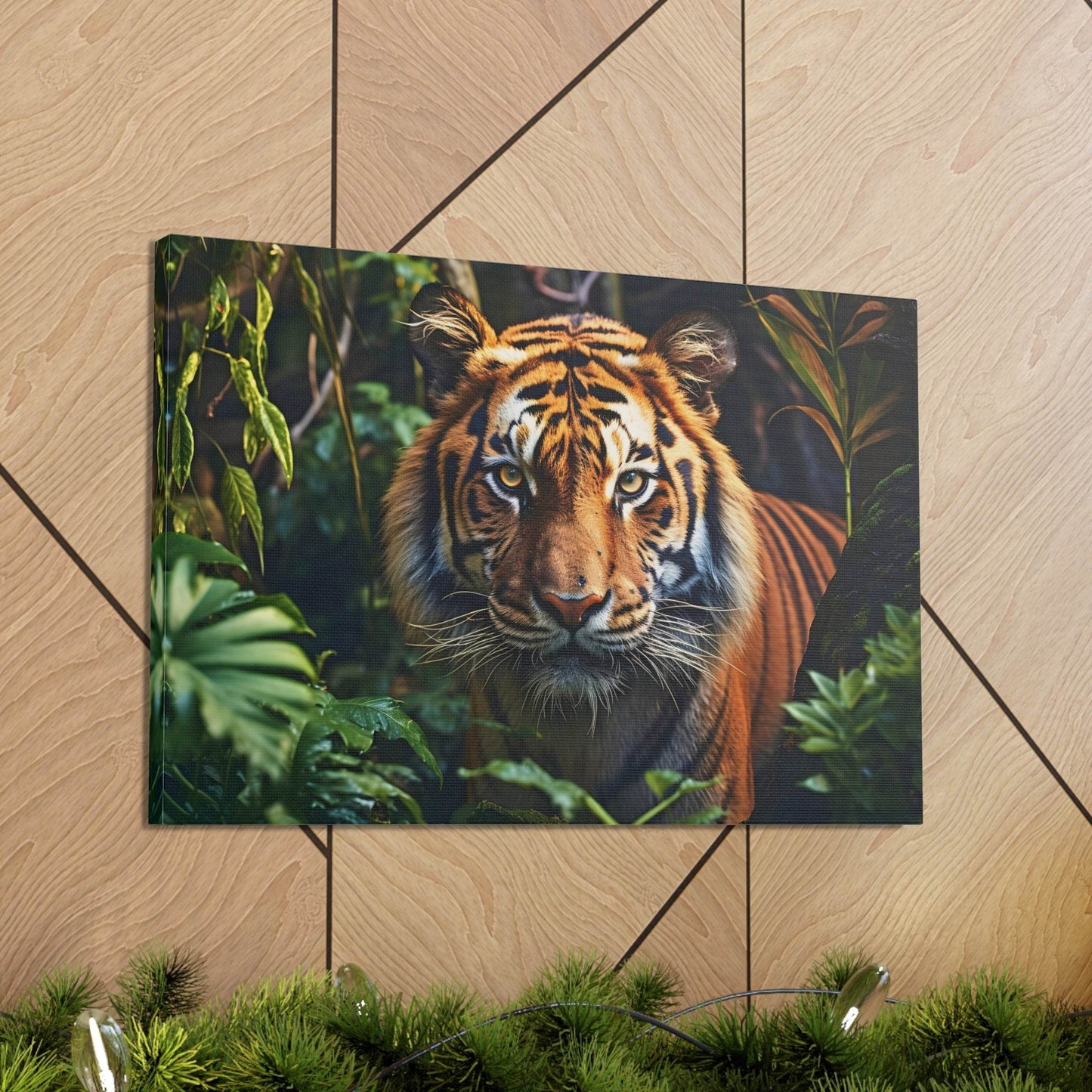 Tiger In Nature Art Canvas Gallery Wraps Tiger Print Large Canvas Art Animal Wall Art minimalist Wall Art Lover Gift - Giftsmojo