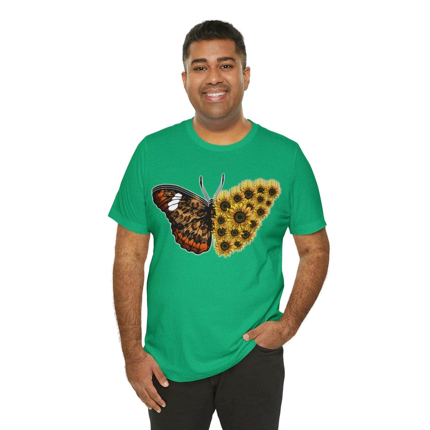 Butterfly Shirt, Sunflower Shirt, Insect Shirt Nature love T shirtFloral Tee Shirt, Flower Shirt, Garden Shirt, Womens Fall Summer shirt - Giftsmojo