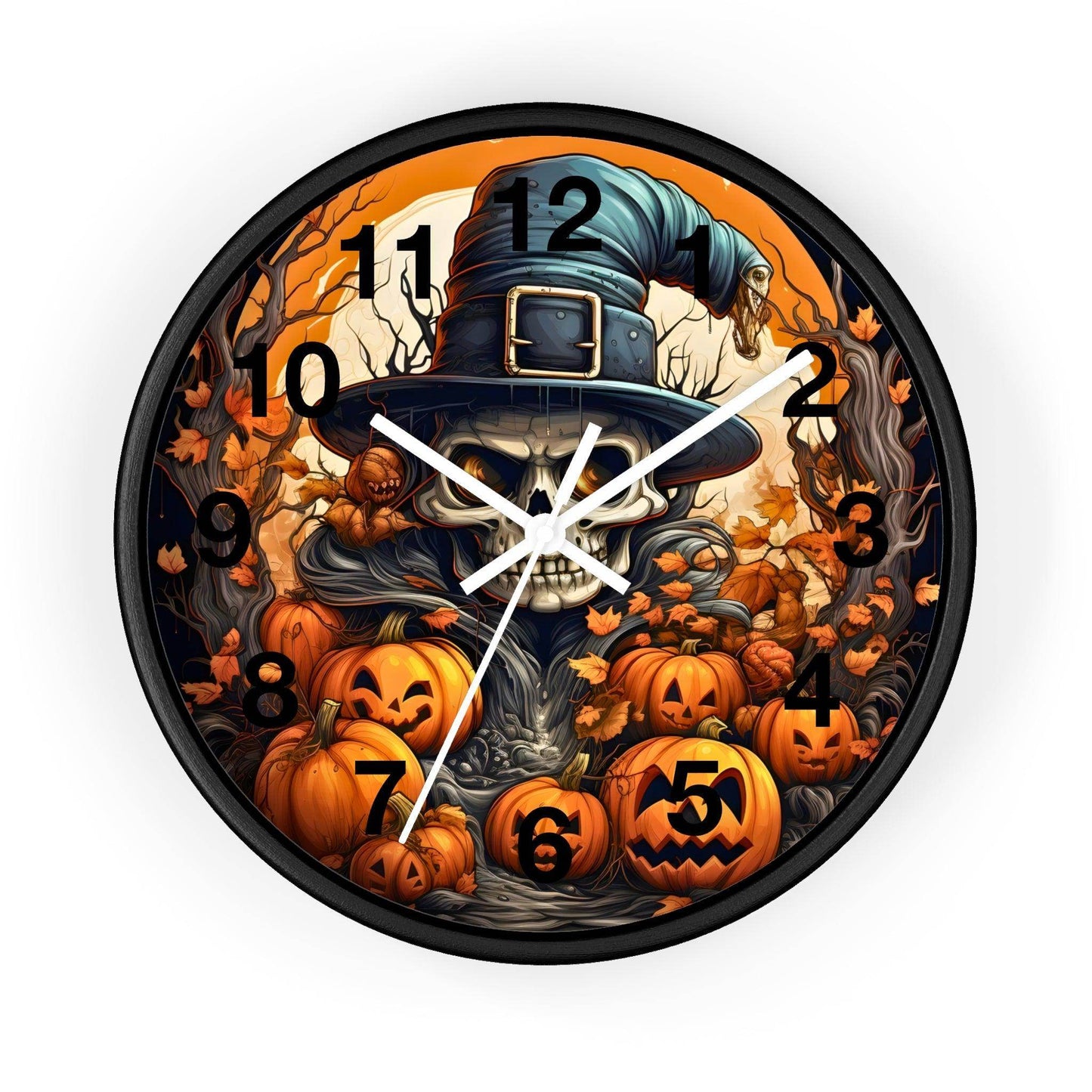Halloween Ghost Wall Clock Halloween Wall Clocks Home Decor Halloween Clock Fall Clock Halloween Decor - Giftsmojo