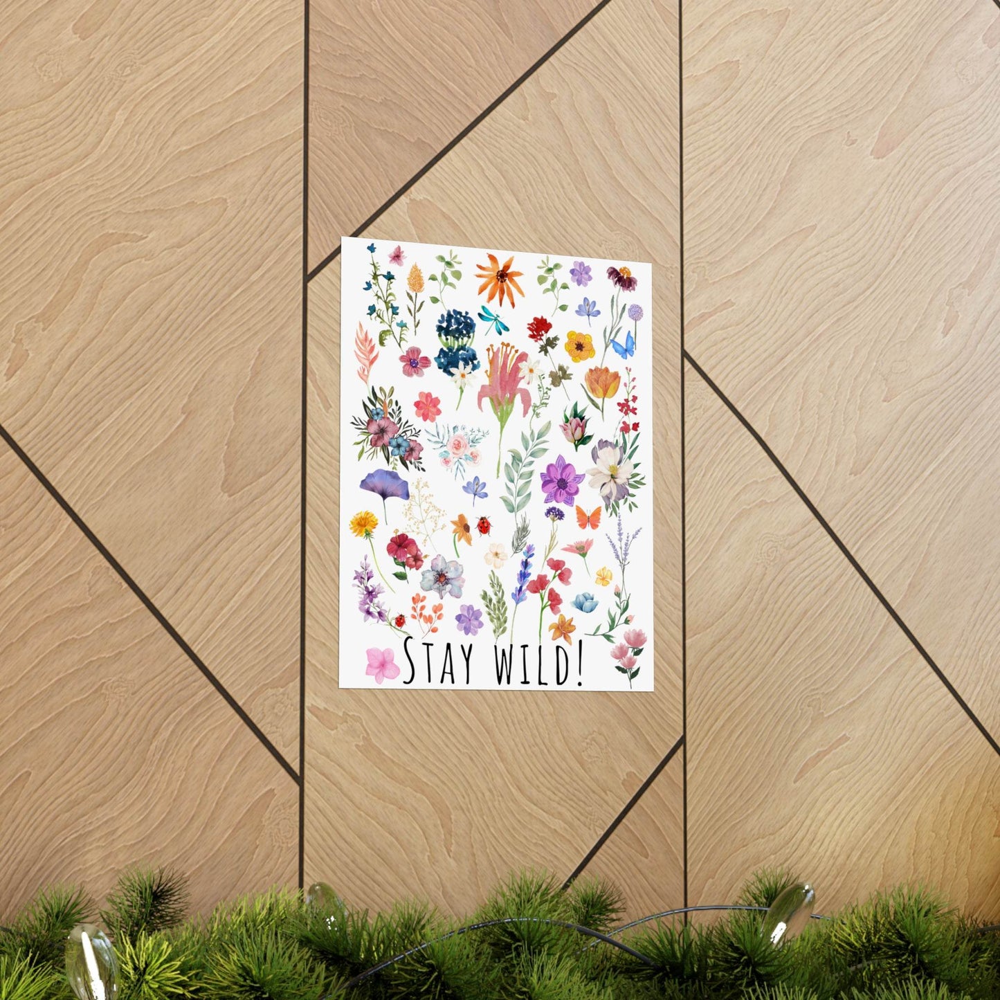 Wildflowers Watercolor Vertical Poster - Giftsmojo