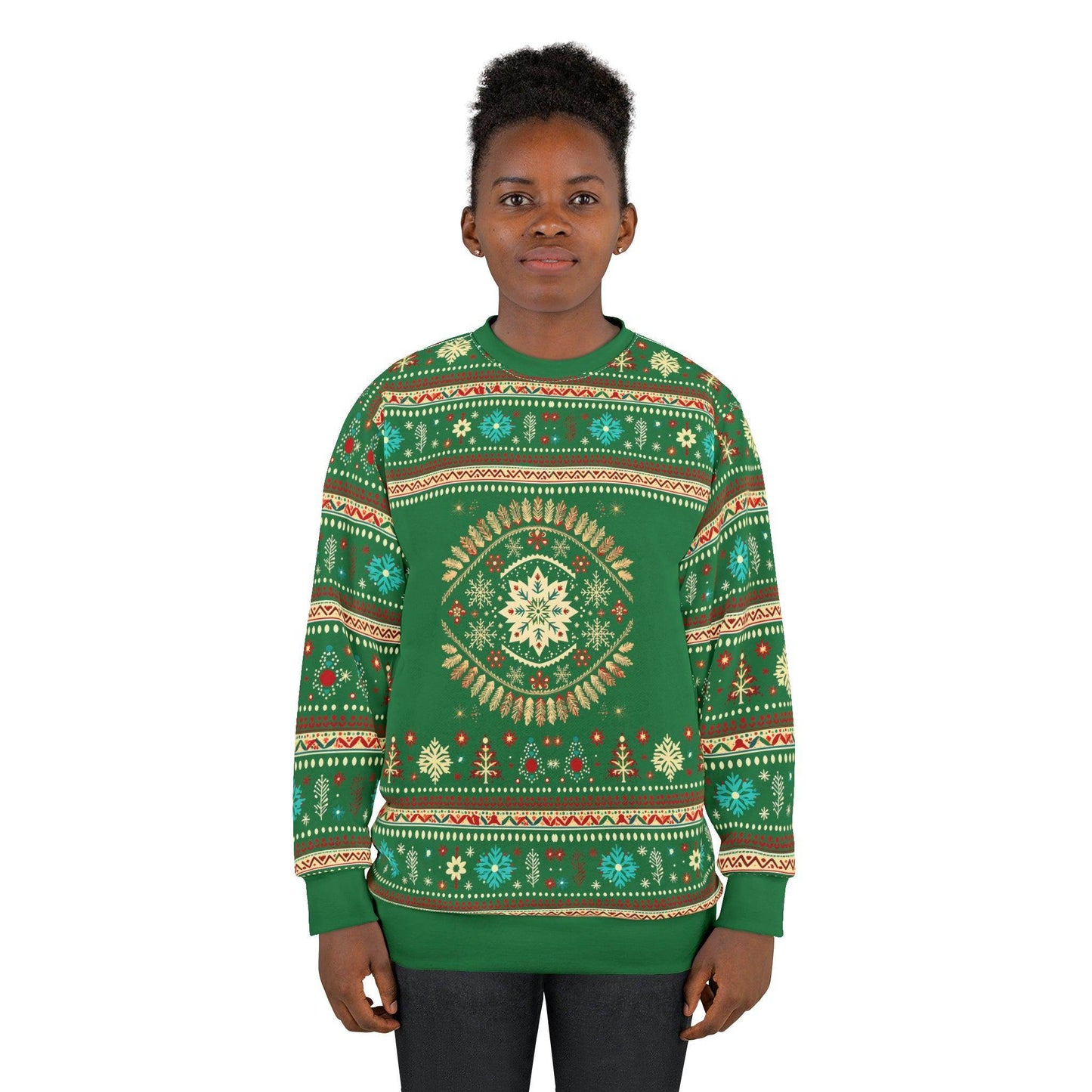 Ugly Christmas Sweater Green Christmas Sweatshirt Ugly Sweatshirt Full Ugly Christmas Shirt - Giftsmojo