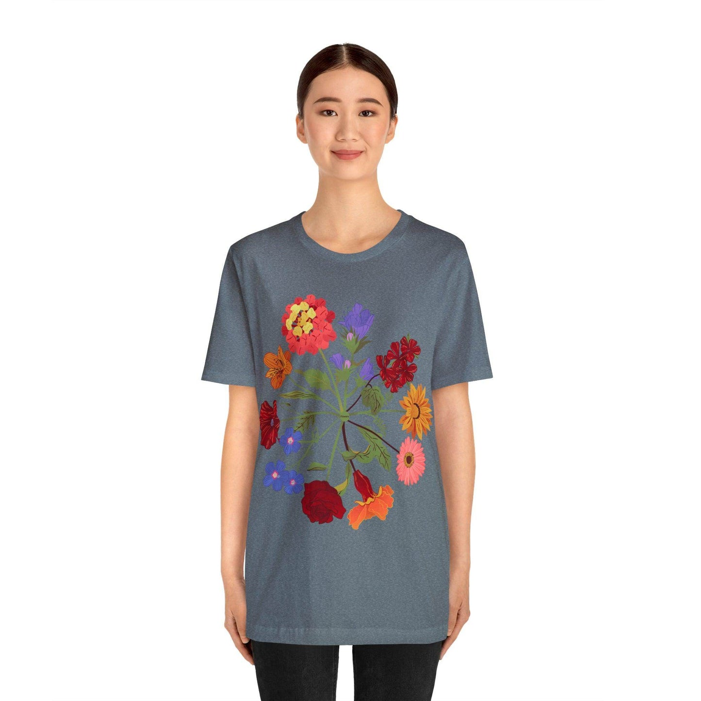 Wildflower Tshirt, Flower Shirt, Types of Flowers Shirt, Floral Tshirt, Gift for Women, Ladies Shirts Best Friend Gift, Plant Mom Nature Tee - Giftsmojo