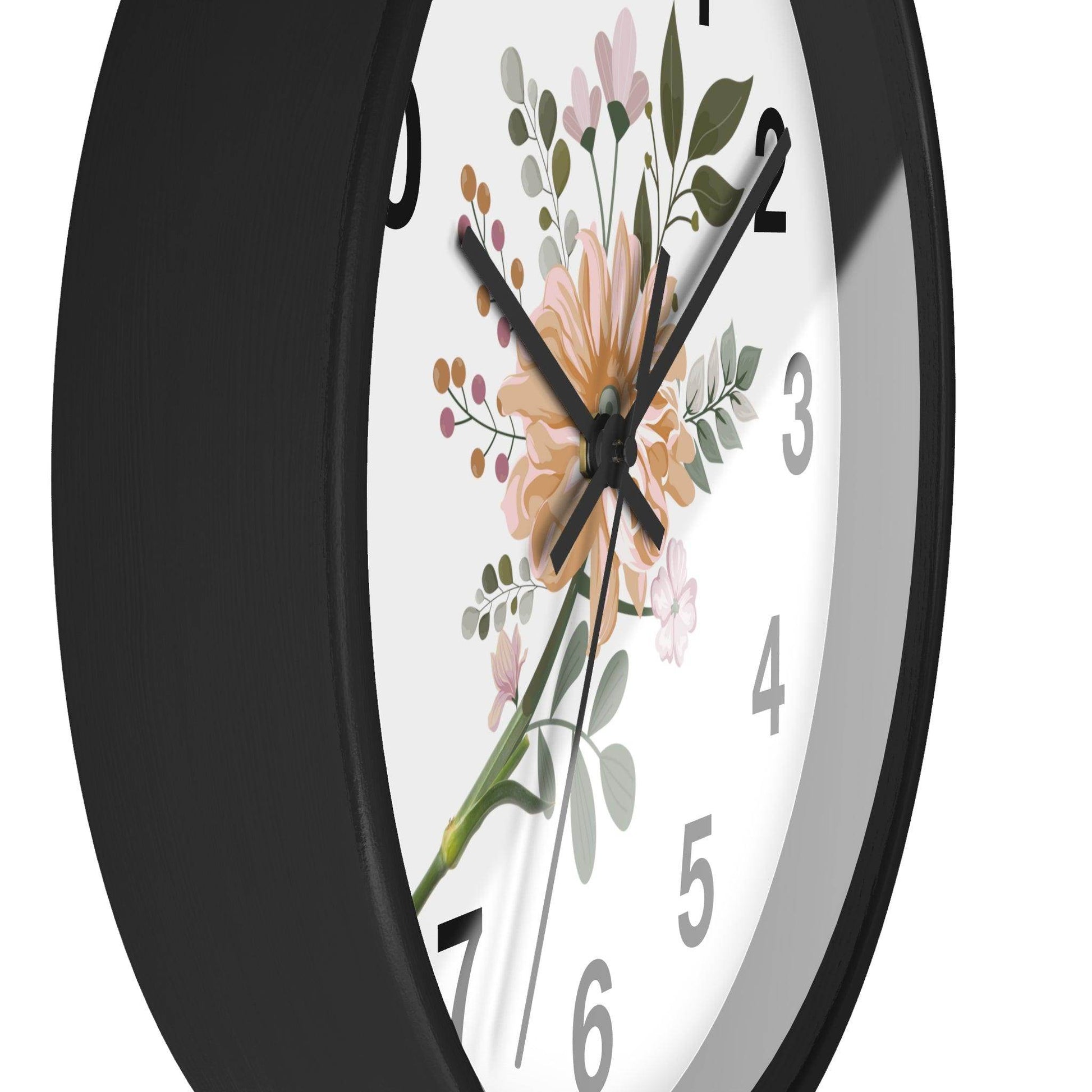 Flower Wall Clock Floral Wall Clock Home Decor Gift House Warming Gift - Mom Gift Unique Gift Farmhouse Clocks For Wall Living Room Bedroom - Giftsmojo