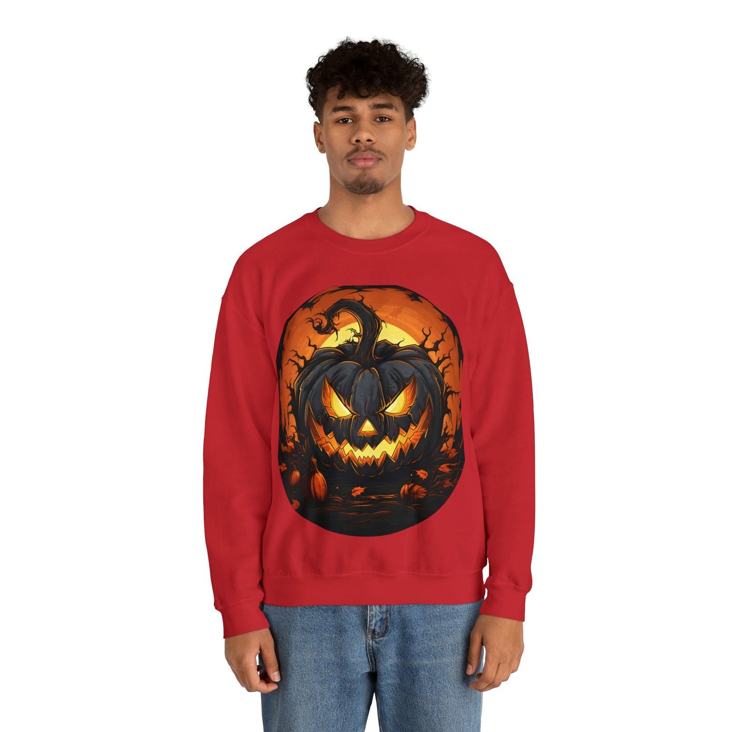 Scary Jack O Lantern Retro Halloween Sweatshirt: Your Spooky Style Statement - Giftsmojo