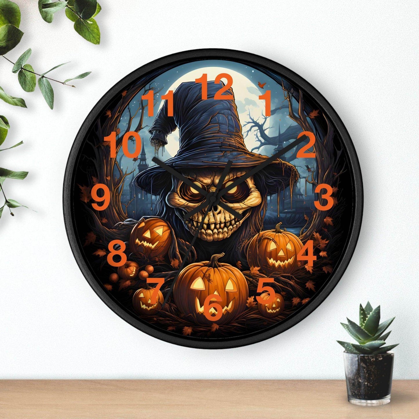 Halloween Ghost Wall Clock Home Decor Halloween Wall Clocks Halloween Clock Fall Clock Halloween Decor - Giftsmojo