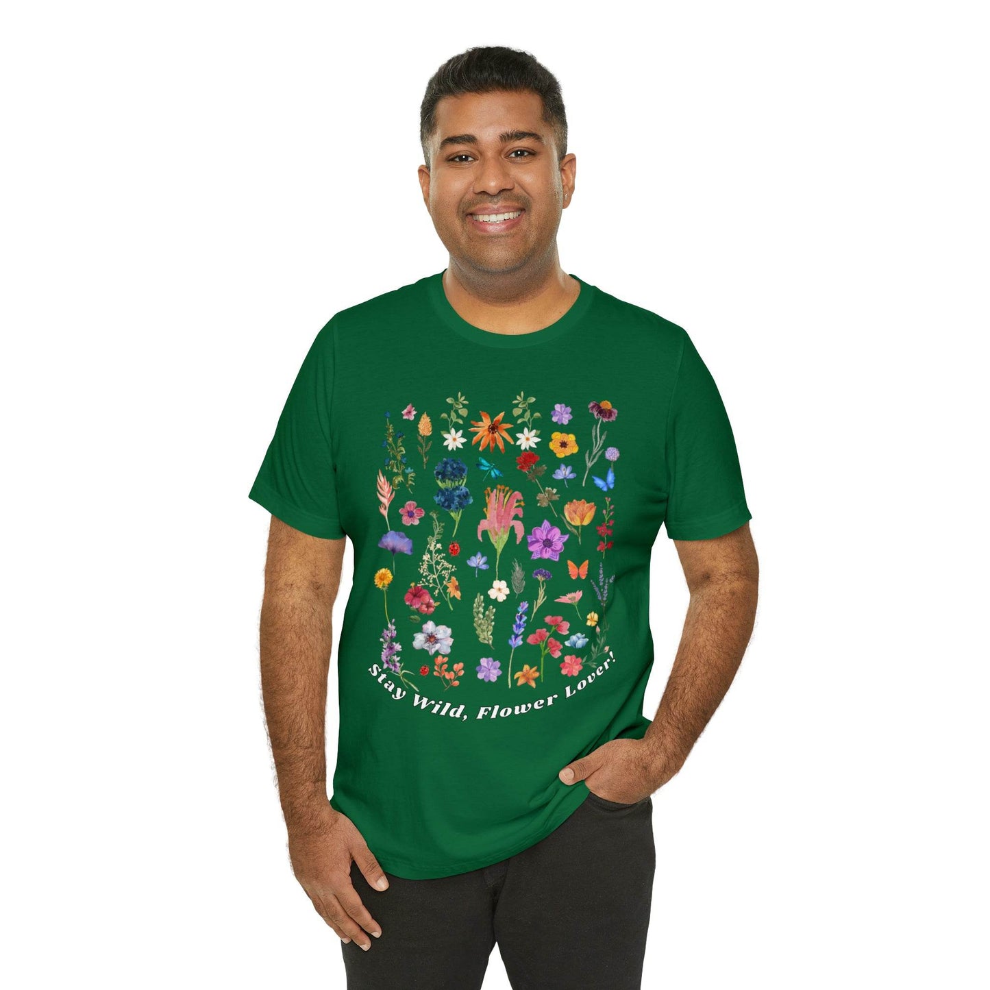 Wildflower Tshirt Flowers Shirt Floral Tshirt Flower Shirt Gift for Women - Ladies Shirts Best Friend Gift, Plant Mom Stay Wild flower lover - Giftsmojo