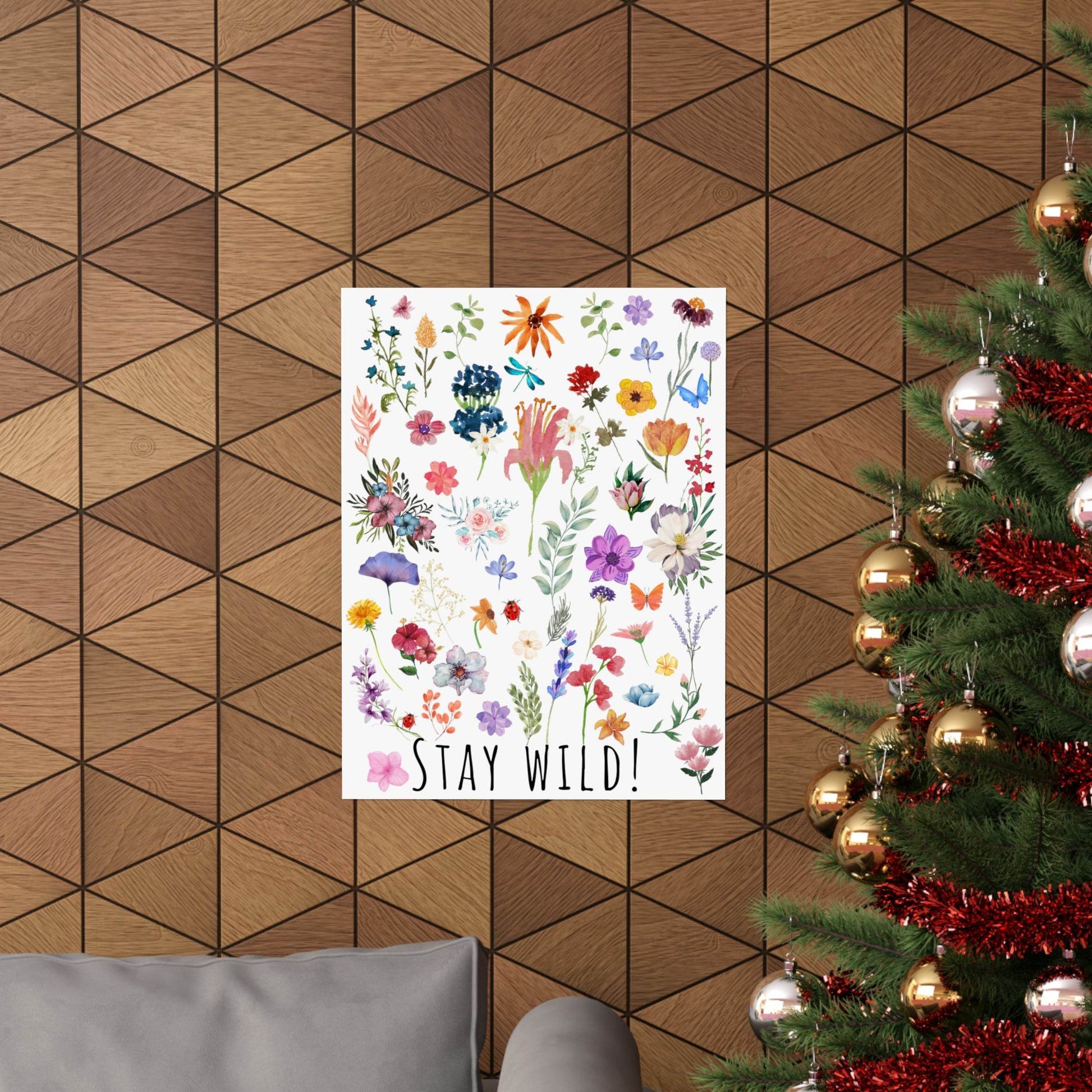 Wildflowers Watercolor Vertical Poster - Giftsmojo