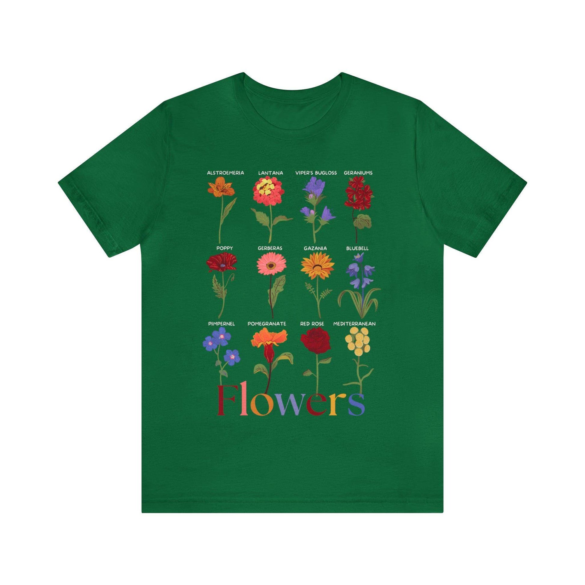 Wildflower Tshirt, Flower Shirt, Types of Flowers Shirt, Floral Tshirt, Gift for Women, Ladies Shirts Best Friend Gift, Plant Mom Nature - Giftsmojo