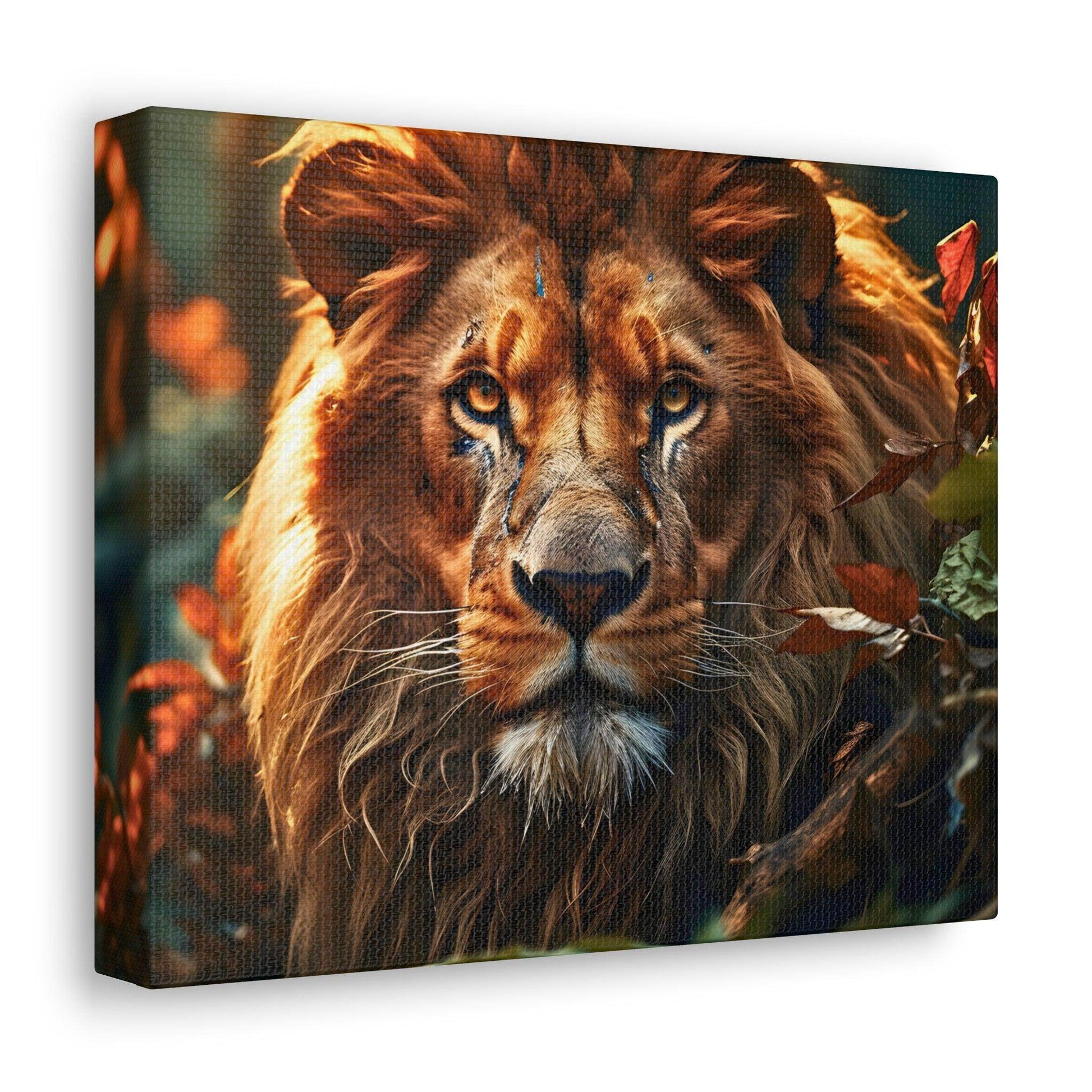 Lion In Nature Art Canvas Gallery Wraps Lion Print Large Canvas Art Animal Wall Art minimalist Wall Art Lover Gift - Giftsmojo