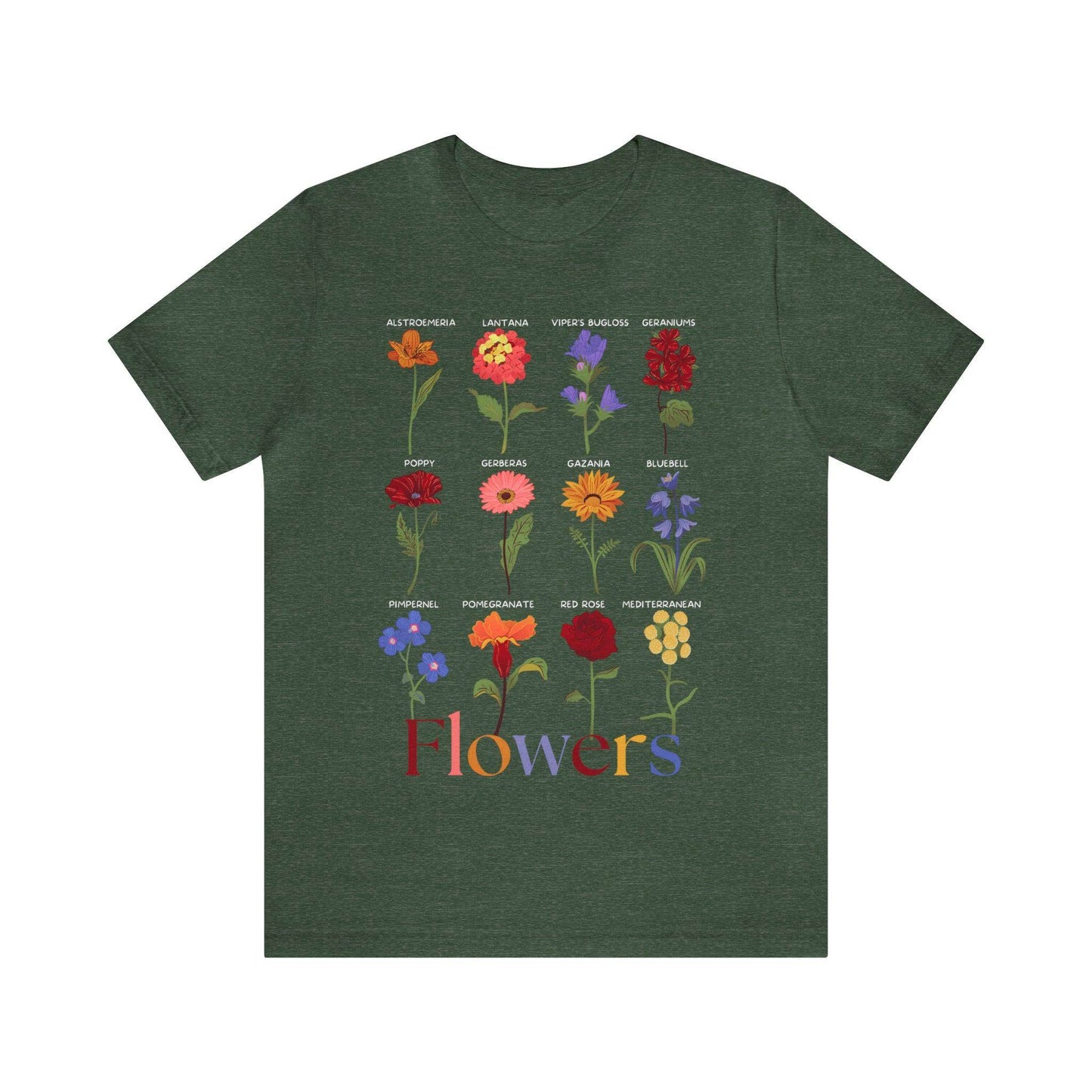 Wildflower Tshirt, Flower Shirt, Types of Flowers Shirt, Floral Tshirt, Gift for Women, Ladies Shirts Best Friend Gift, Plant Mom Nature - Giftsmojo