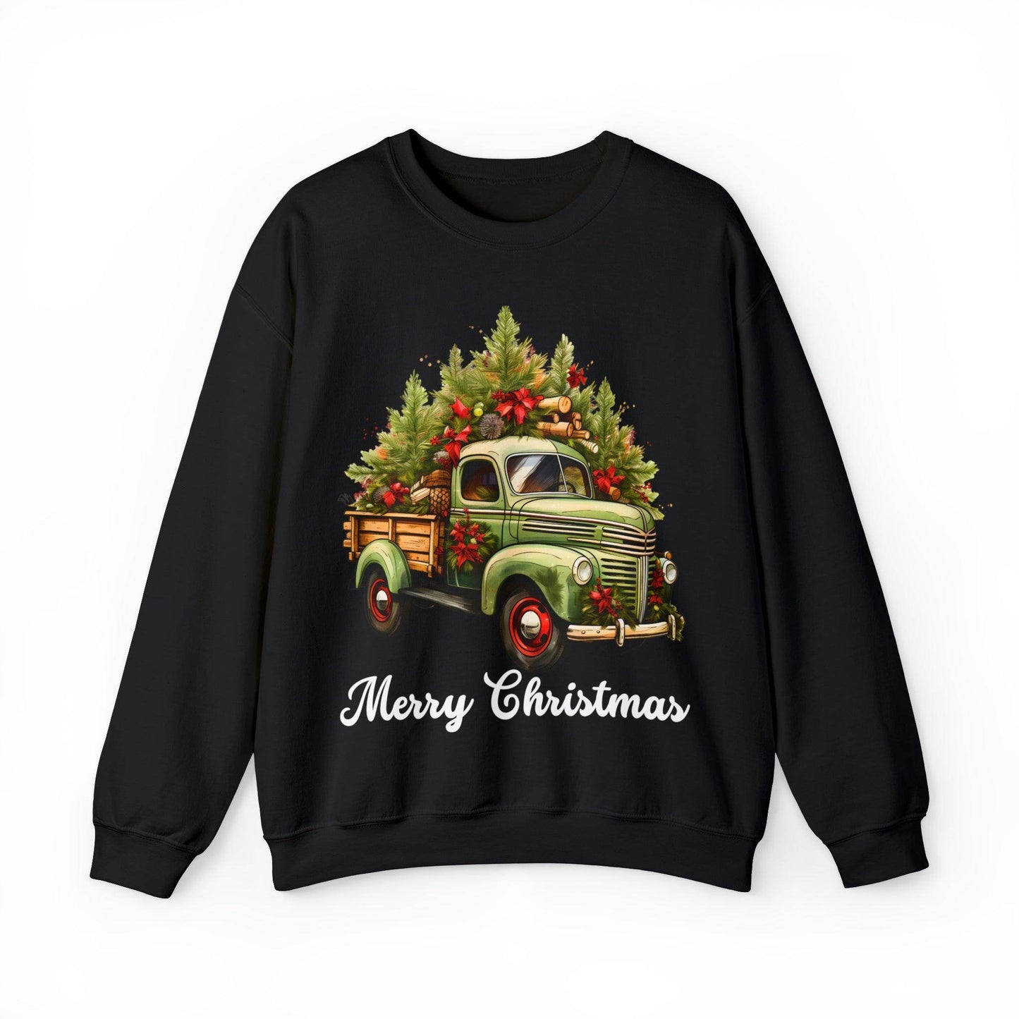Christmas Sweatshirt Christmas Tree Sweatshirt Christmas Sweater Tree Truck Shirt Christmas Sweatshirt Tree Sweat Pine Tree - Giftsmojo
