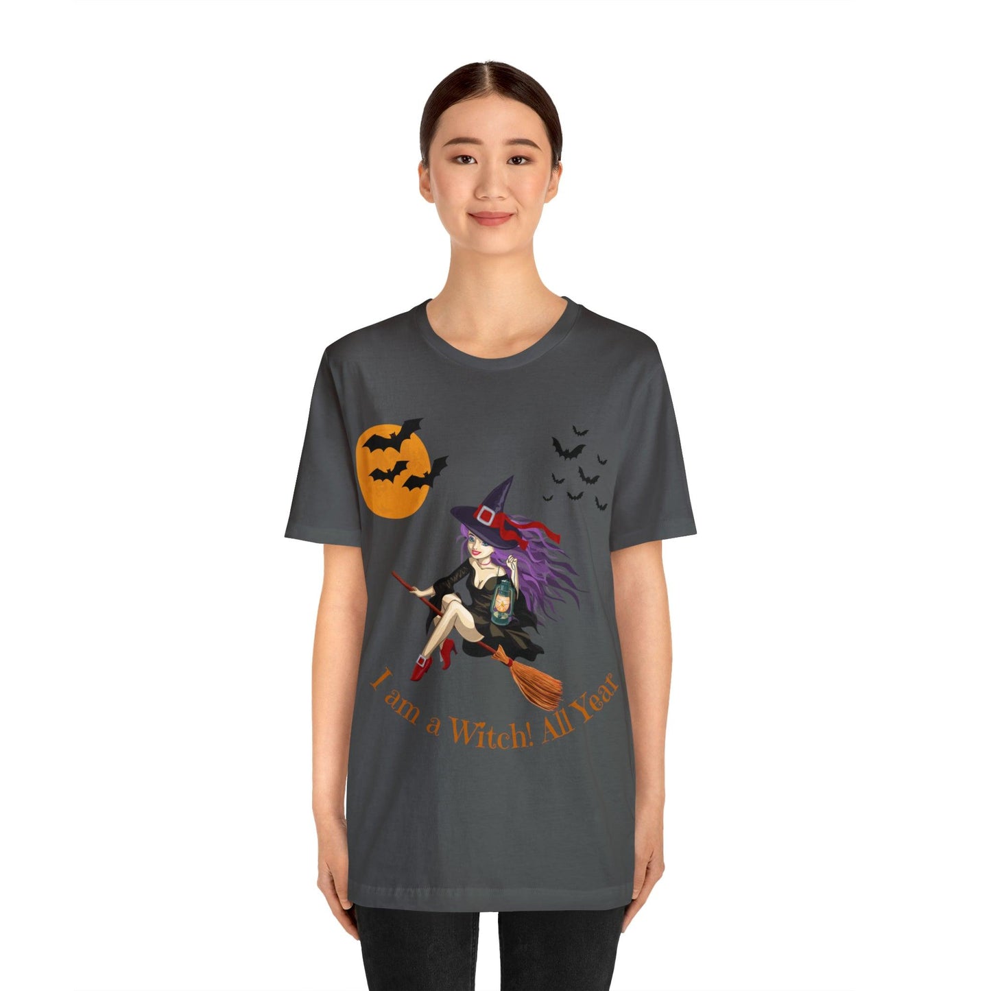 I am a witch All year Halloween Shirt,Vintage Witch Shirts Funny Witch Shirt Halloween Clothes Halloween Vibes Halloween Retro Halloween Outfit