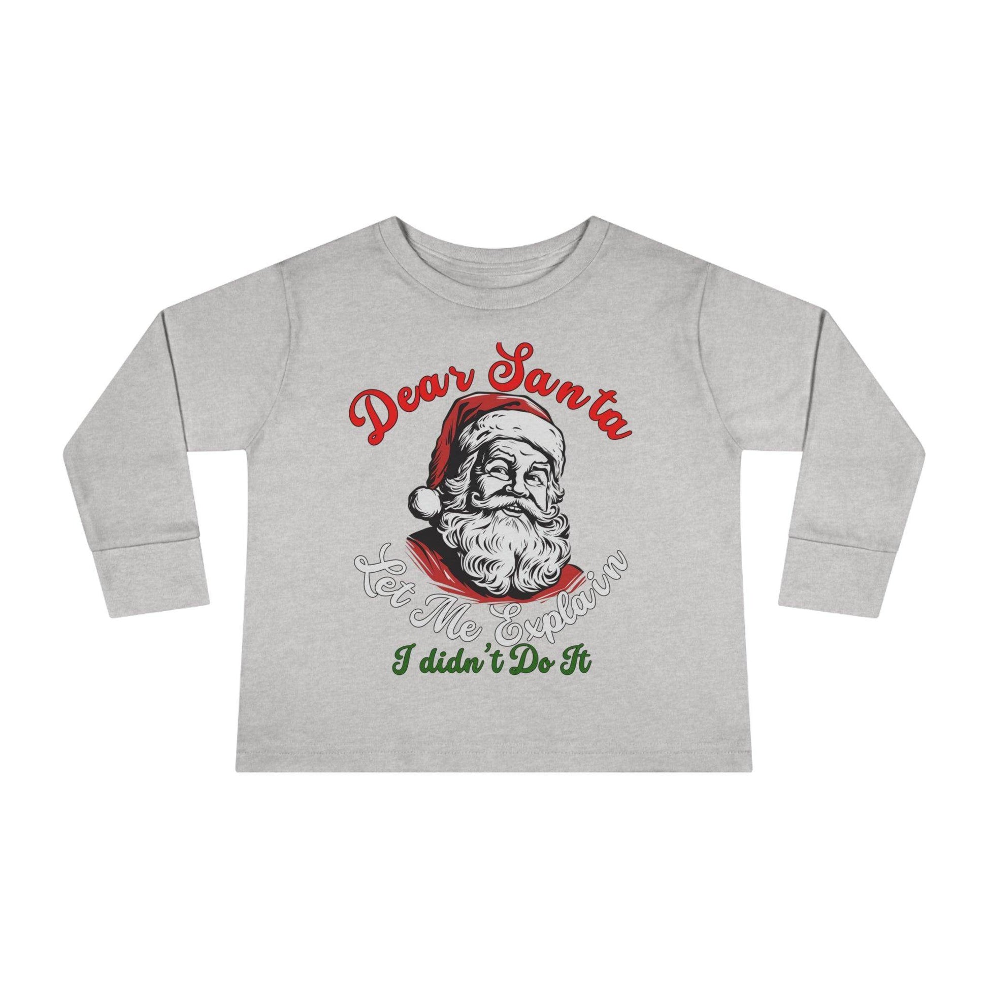 Christmas Shirt for Kids Christmas Outfit for Kids Dear Santa Let Me Explain I Didn't Do It Shirt - Giftsmojo