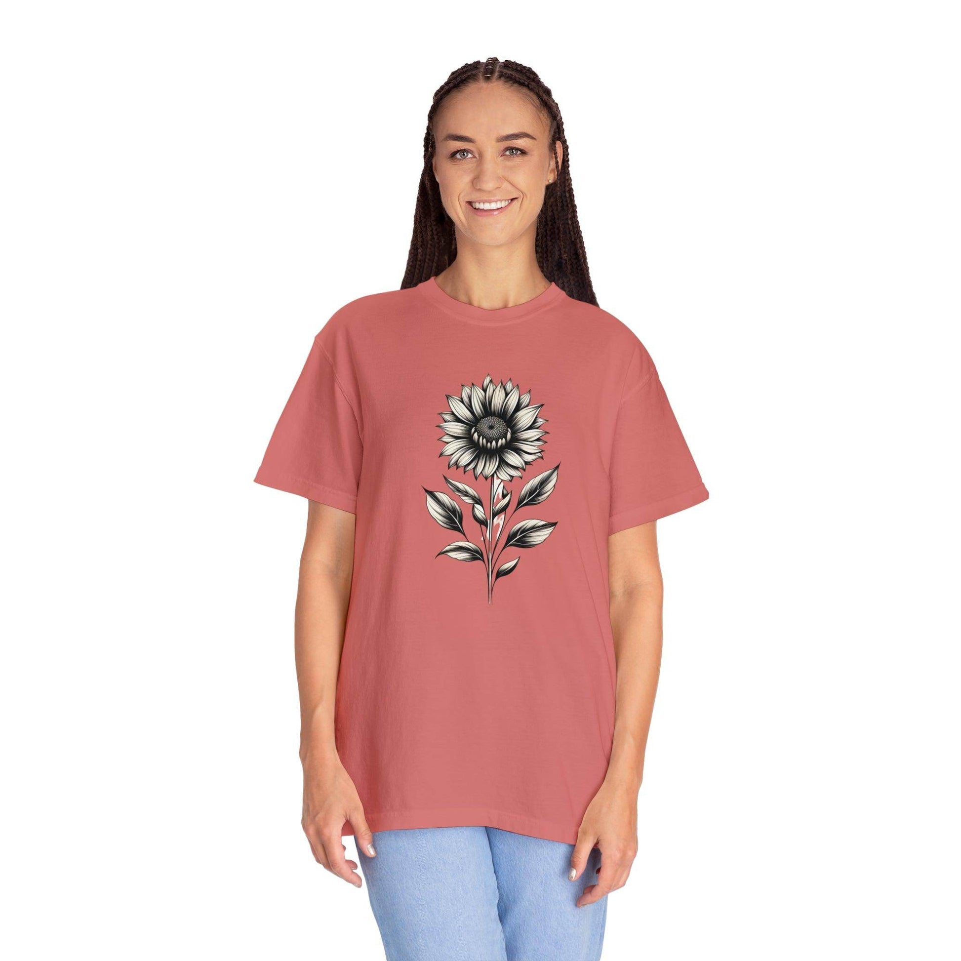 Sunflower Shirt Flower Shirt Aesthetic, Floral Graphic Tee Floral Shirt Flower T-shirt, Wild Flower Shirt Gift For Her Wildflower T-shirt - Giftsmojo