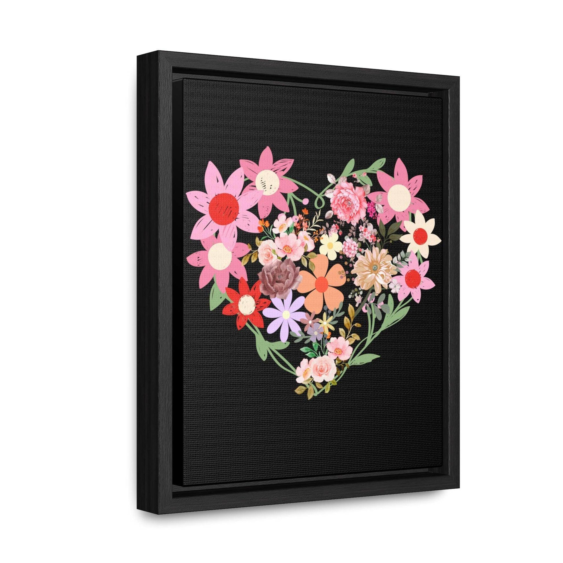 Wild Flower Heart Gallery Canvas Wraps, Home decorations, New house gift, Wall art, Home decor gift, house warming gift, home gifts, - Giftsmojo