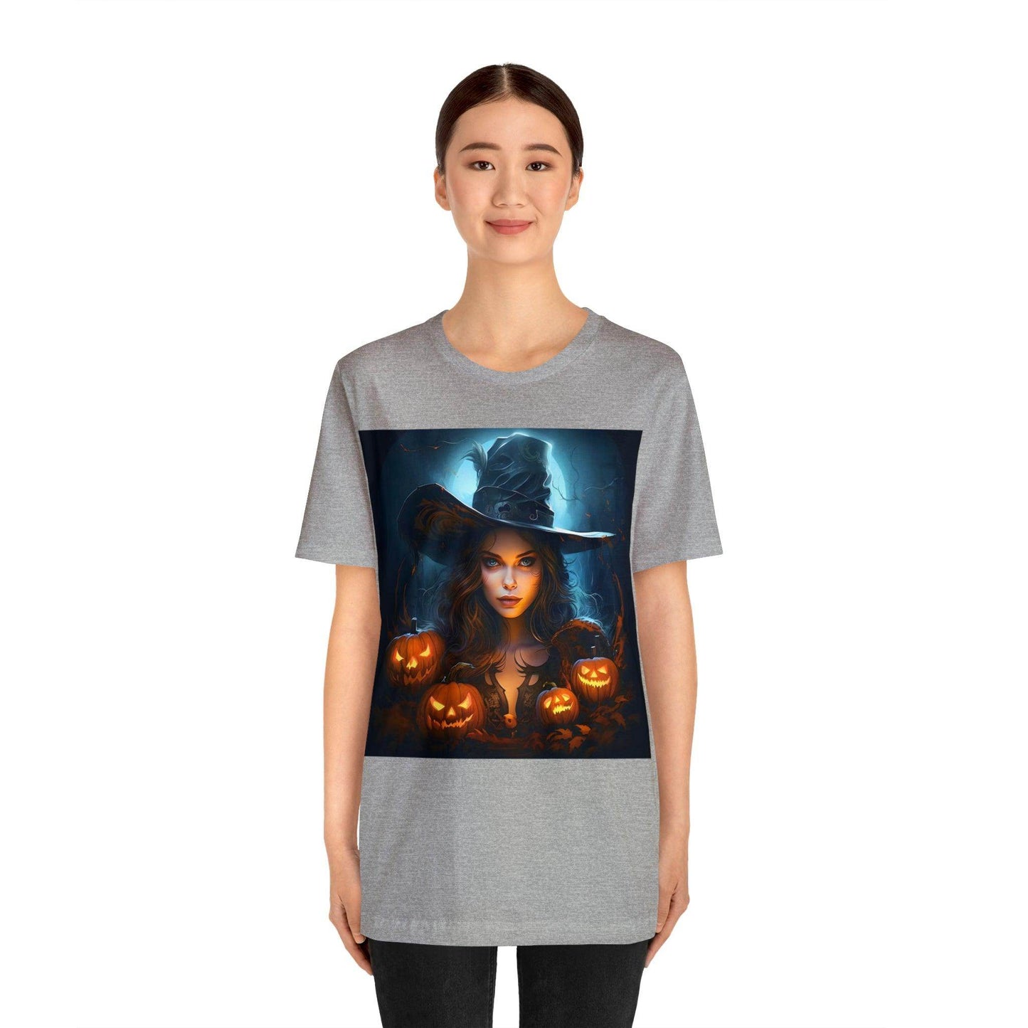 Spooky Witch Costume for women Spooky Season Vintage Halloween Shirt Moon Goddess Witch Shirt Halloween Costume Witch Shirt Halloween Party Tee - Giftsmojo