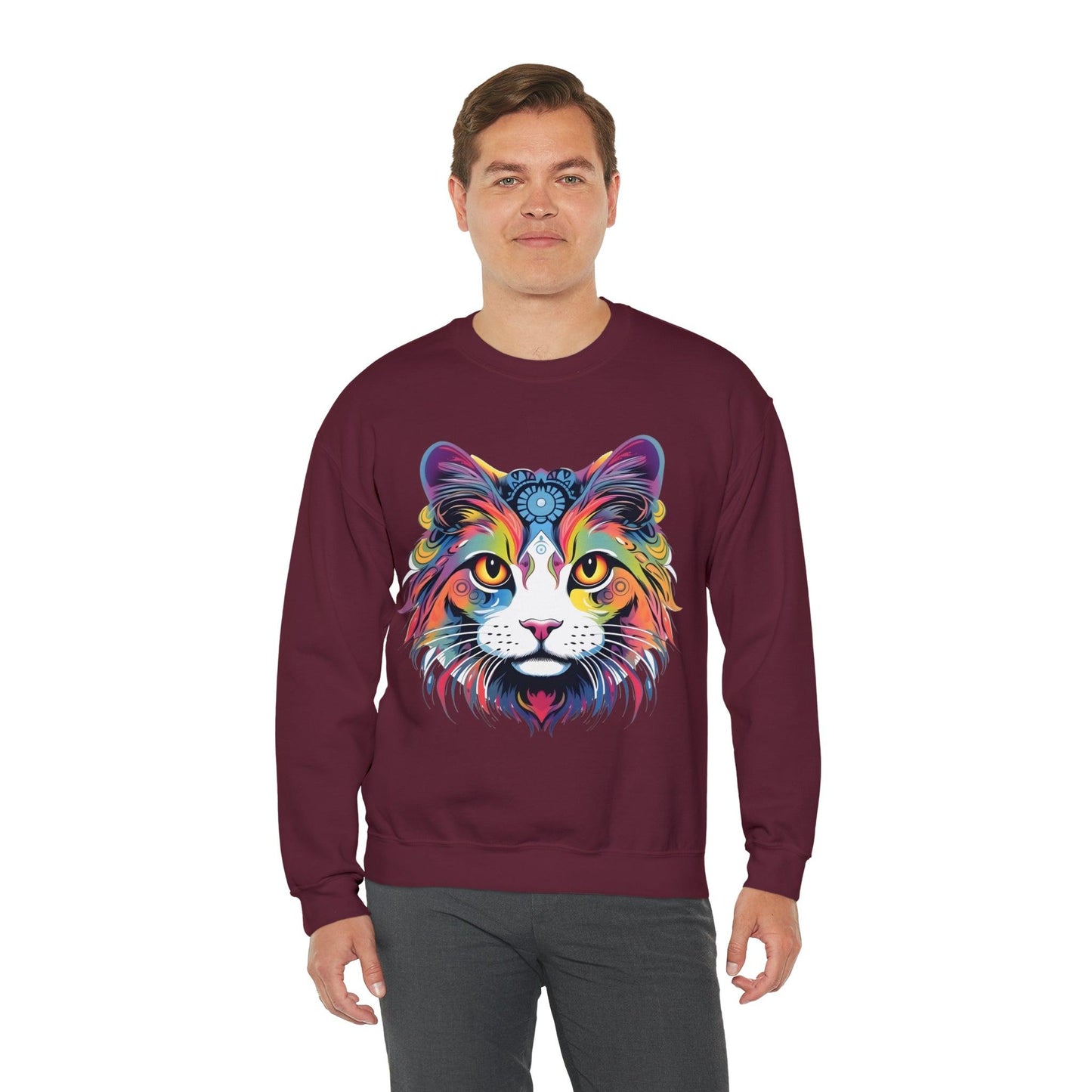 Vintage Cat Lover Sweater Animal Lover Gift Cat Mom Gift Cat Lover Gift Cat Mom Sweatshirt Retro Cat Sweatshirt Cat Crewneck Sweatshirt - Giftsmojo