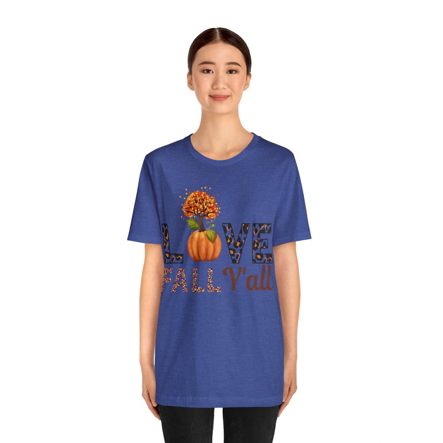 Leopard Print Love Fall Y'all shirt, Autumn Shirt, Fall shirt, Fall Gift - Giftsmojo