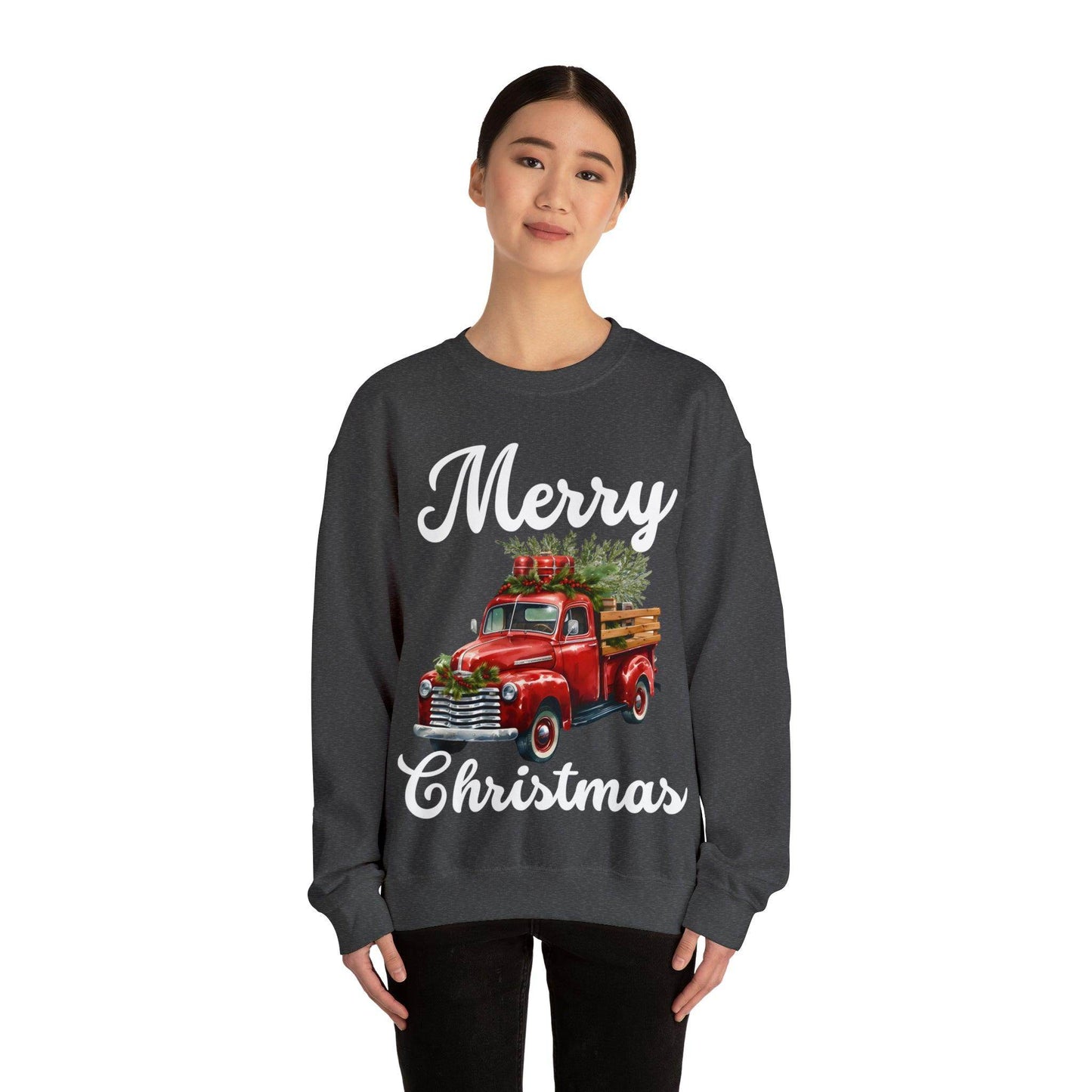 Christmas Tree Truck Sweatshirt Christmas Truck Sweatshirt Christmas Sweater Tree Truck Shirt Christmas Sweatshirt Tree Sweat Pine Tree - Giftsmojo