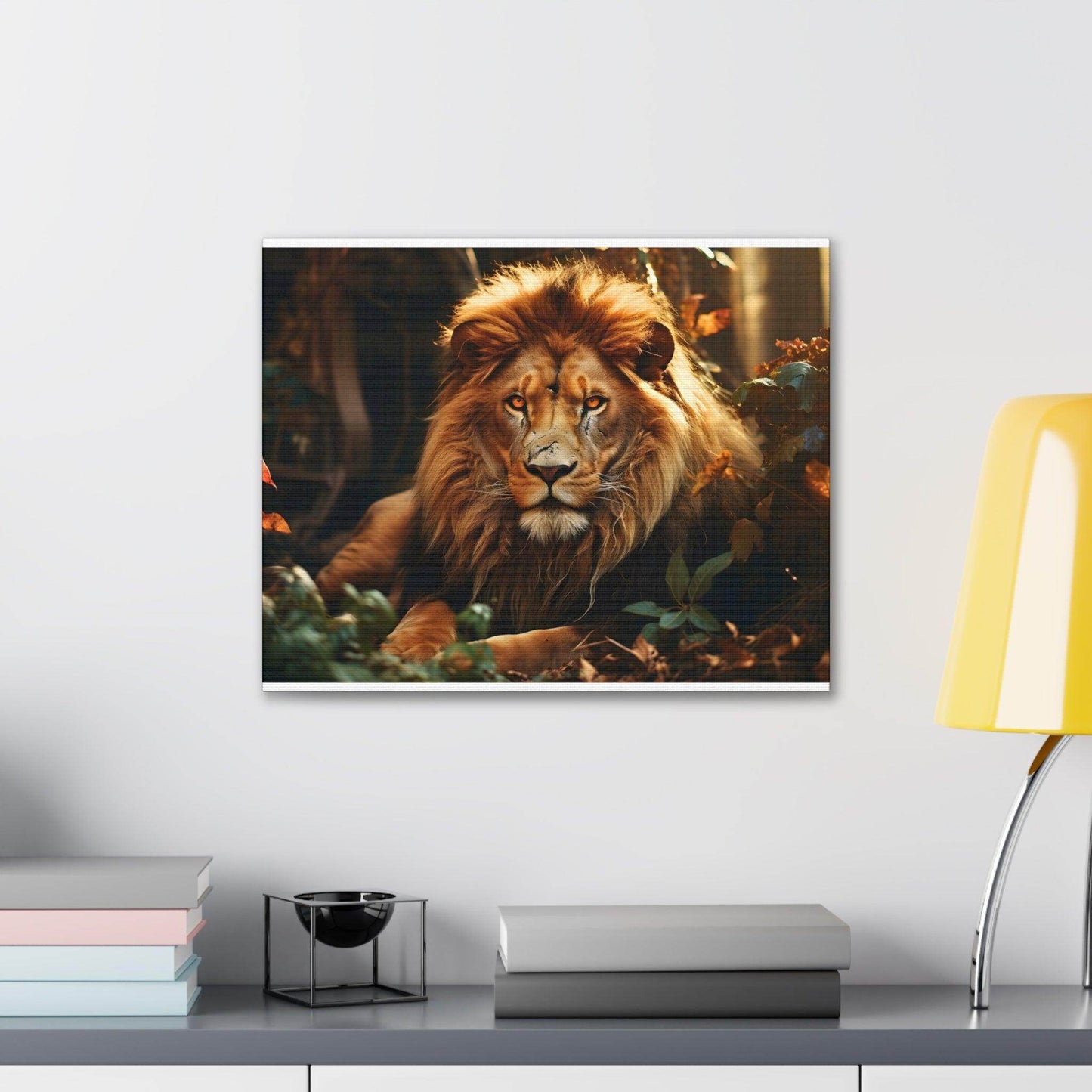 Lion In Nature Art Canvas Gallery Wraps Lion Print Large Canvas Art Animal Wall Art minimalist Wall Art Lover Gift - Giftsmojo