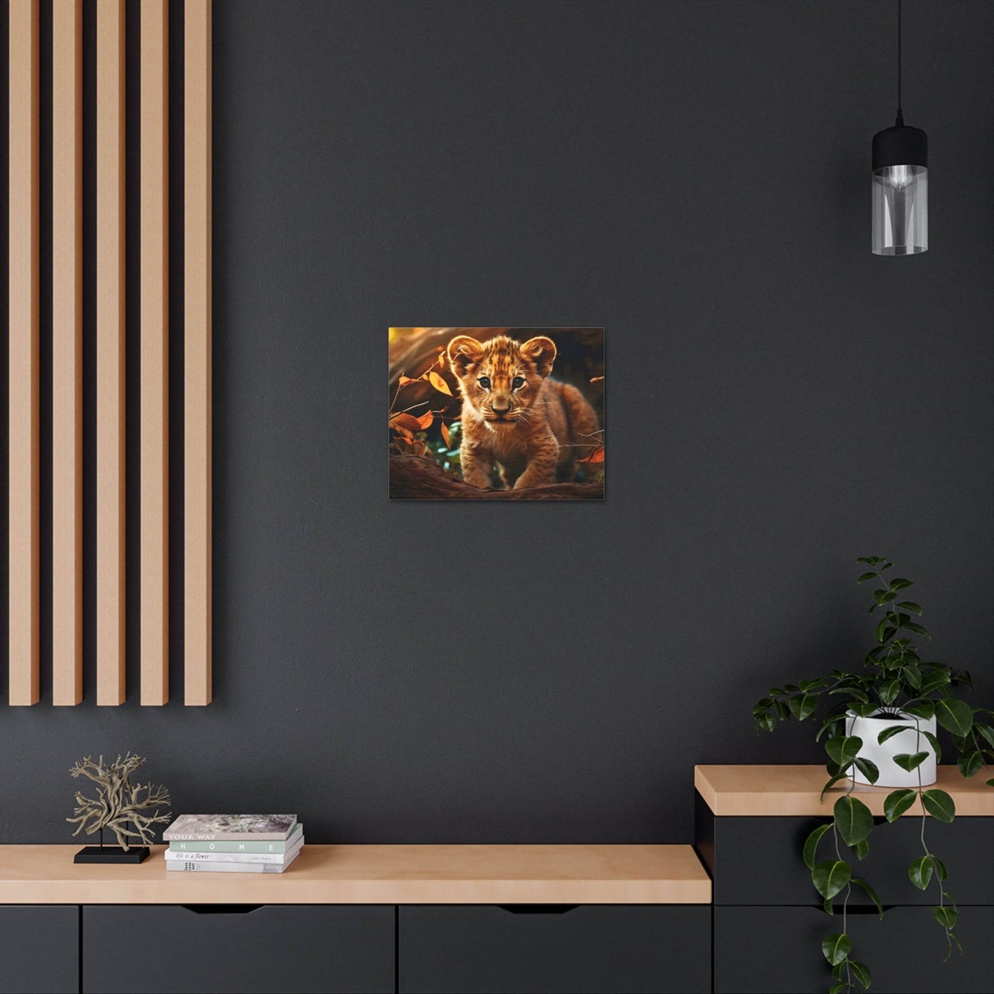 Baby Lion Cub Print Animal Nature Art Safari Nursery Canvas Gallery Wraps Baby Lion Print Large Canvas Art Animal Wall Art Lover Gift - Giftsmojo