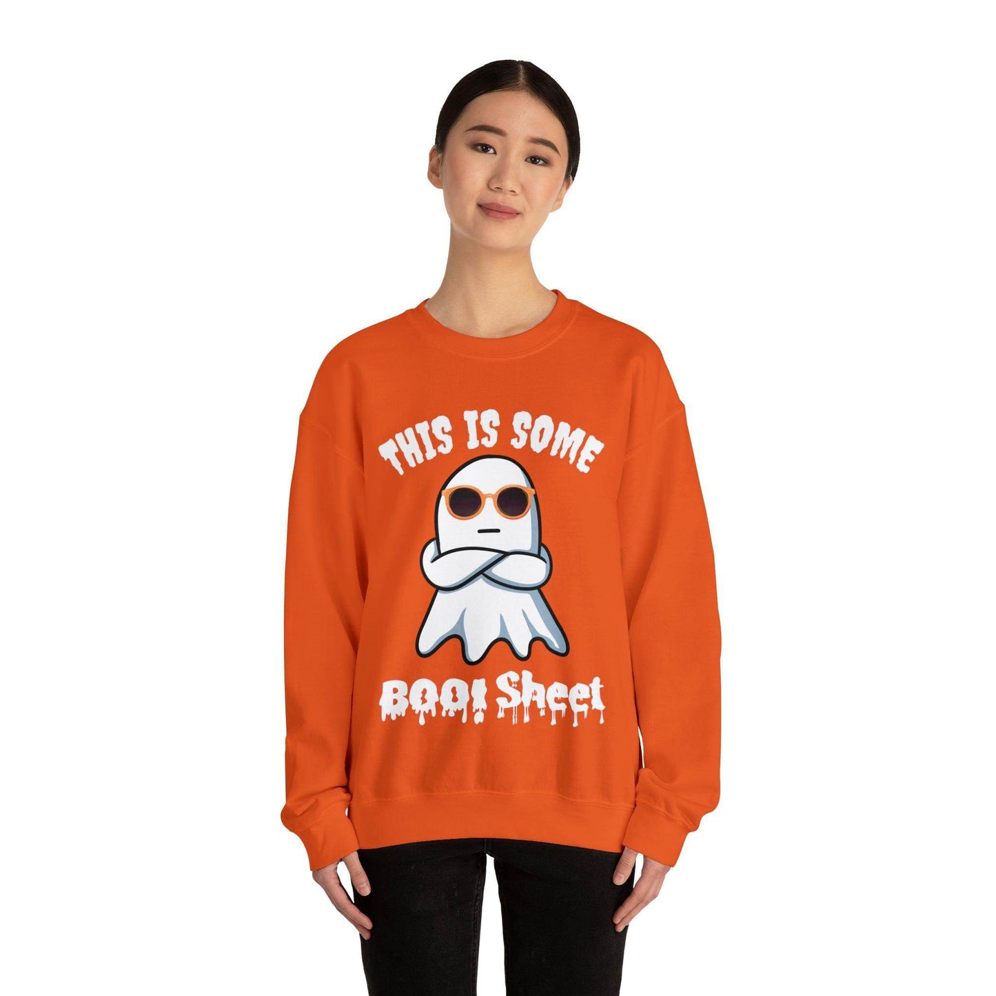 This Is Some Boo Sheet Ghost Sweatshirt Cute Ghost Sweatshirt Boo Ghost Sweatshirt Gift Shirt Funny Halloween Shirt Spooky Season Shirt - Giftsmojo