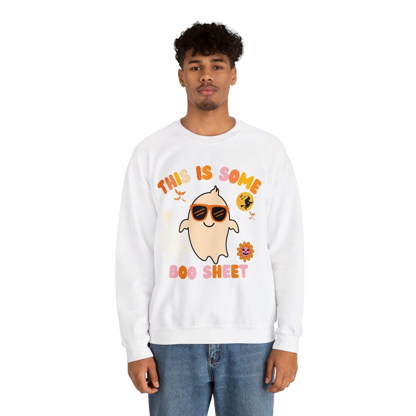 This Is Some Boo Sheet Ghost Sweatshirt Cute Ghost Sweatshirt Boo Ghost Sweatshirt Gift Shirt Funny Halloween Shirt Spooky Season Shirt - Giftsmojo