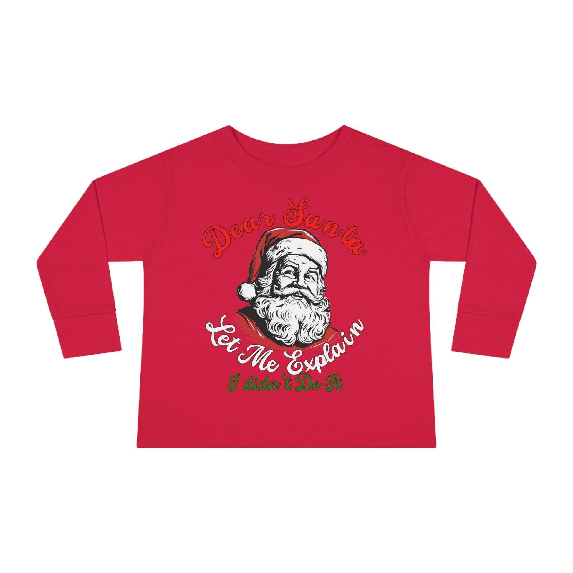 Christmas Shirt for Kids Christmas Outfit for Kids Dear Santa Let Me Explain I Didn't Do It Shirt - Giftsmojo