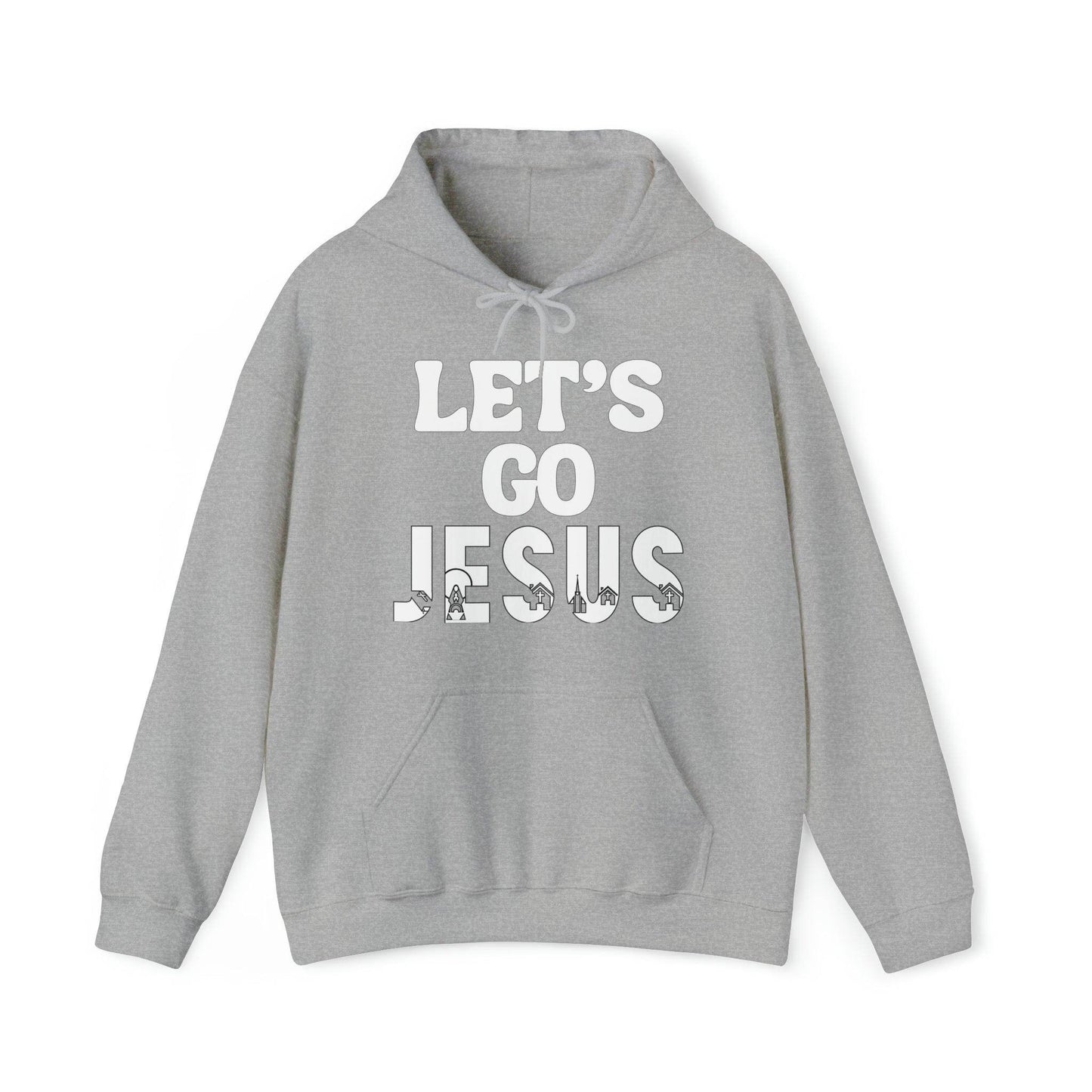 Let's Go Jesus Hooded Sweatshirt Funny Christian Shirt Christian Gift Trendy Christian Sweatshirt Religious Sweatshirt Jesus Hoodie Faith Shirt - Giftsmojo