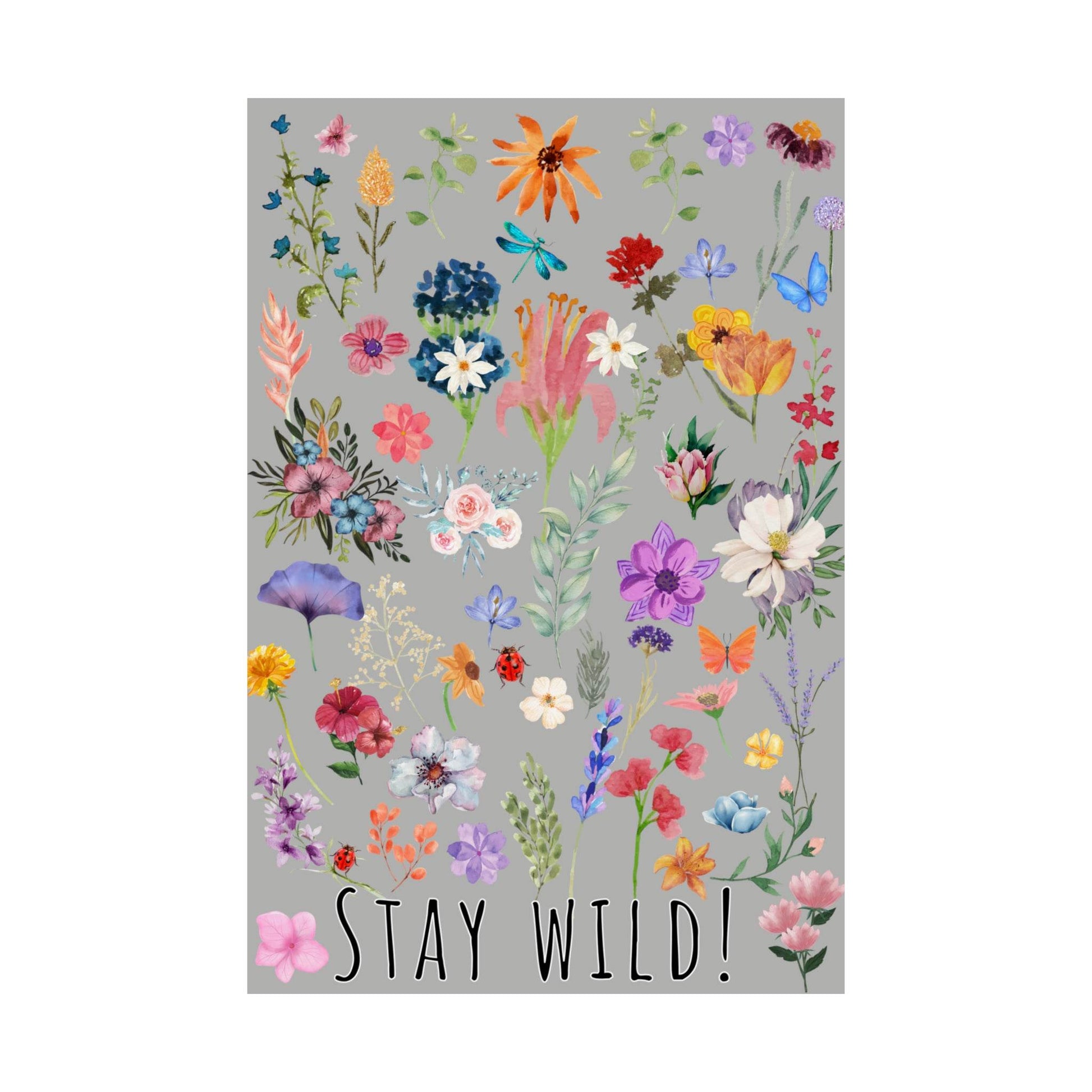 Watercolor Wildflowers Wall Art - Giftsmojo