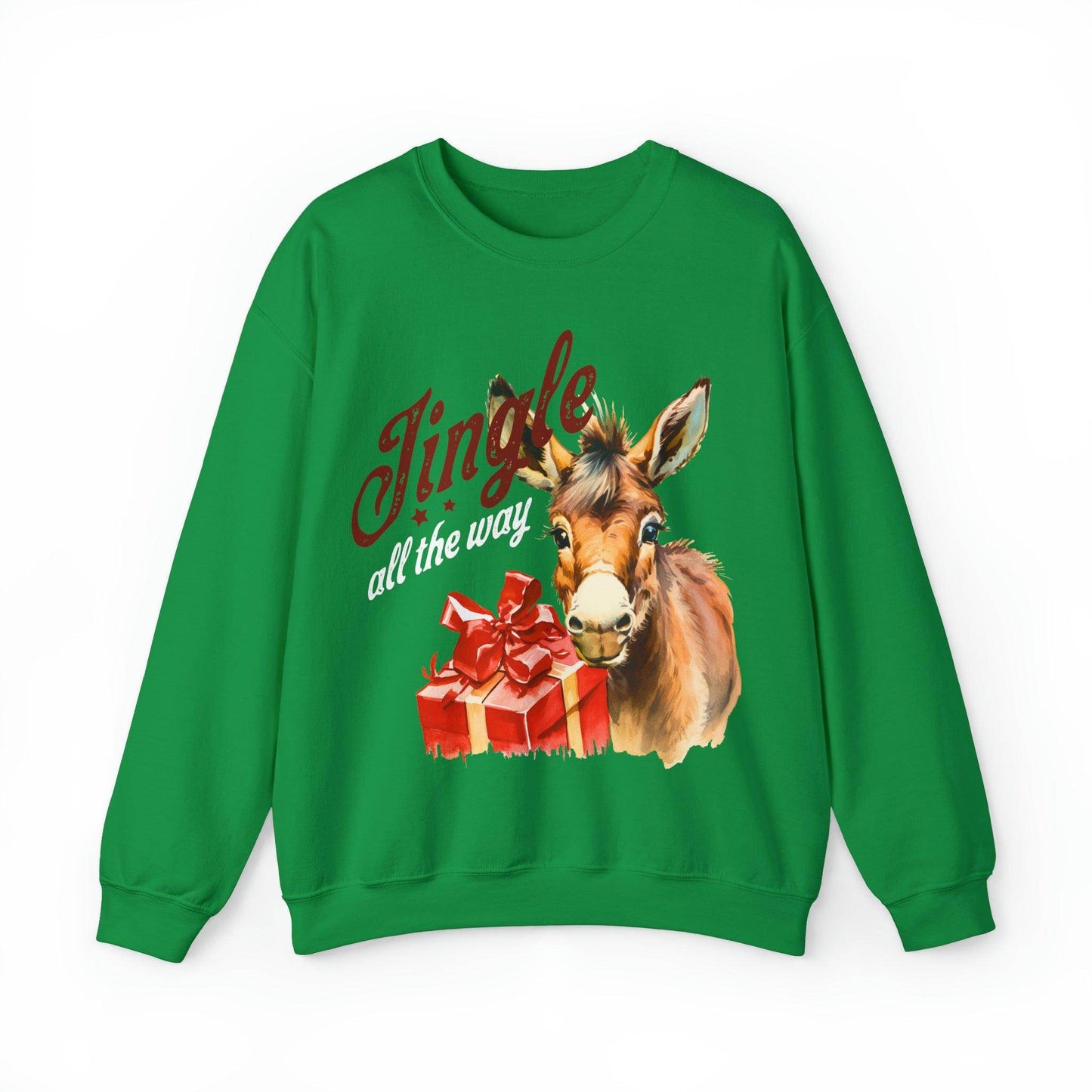 Jingle all the way Christmas Sweatshirt Christmas on The Farm Sweatshirt Christmas Farm Sweatshirt Christmas Sweater Trendy Christmas Shirt Farmers - Giftsmojo
