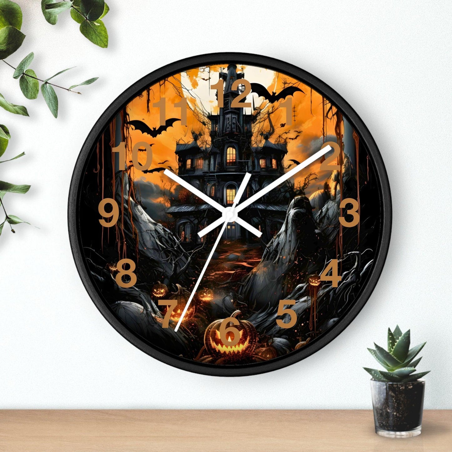 Halloween Ghost Wall Clock Halloween Wall Clocks Halloween Clock Fall Clock Halloween Decor Home decor