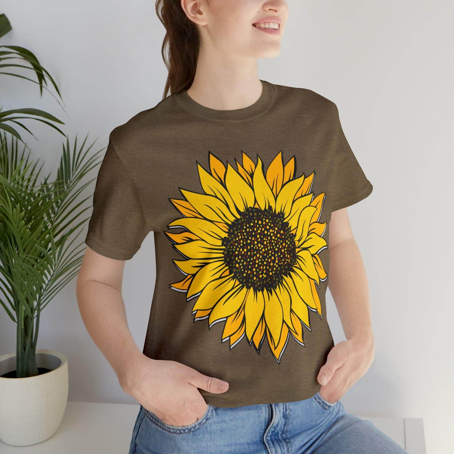 Sunflower Shirt, Floral Tee Shirt, Flower Shirt, Garden Shirt, Womens Fall Summer Shirt Sunshine Tee, Gift for Gardener, Nature lover shirt - Giftsmojo