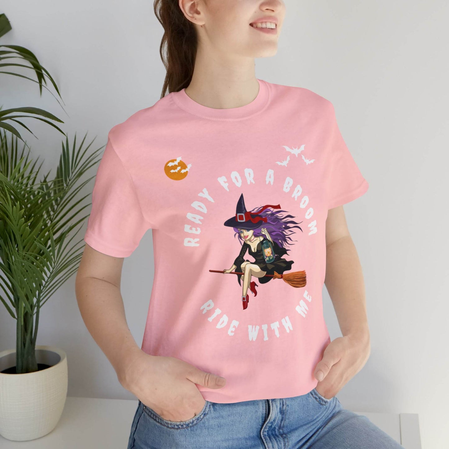 Ready for a Broom Ride with Me Halloween shirt, Witch shirt, Halloween tshirt, Halloween outfit, Work Halloween Costume - Giftsmojo