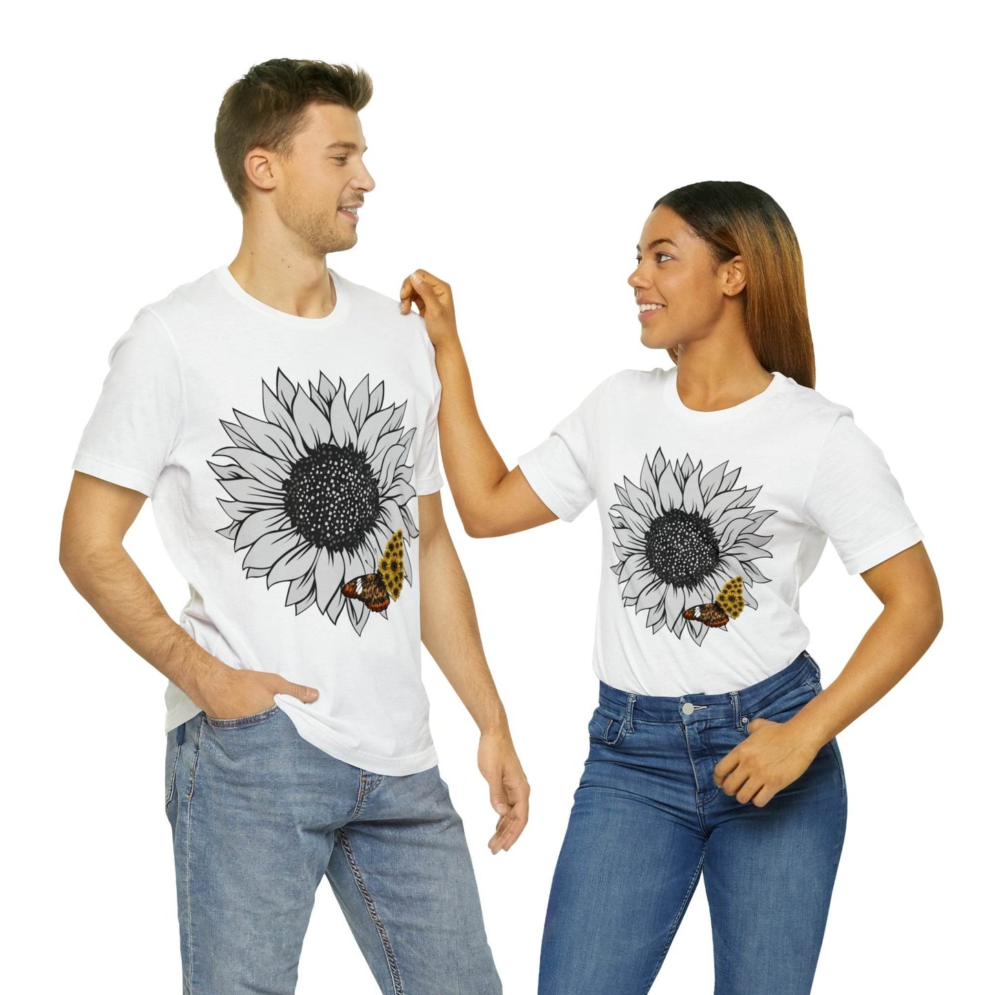 Flower Shirt, Sunflower Shirt, Floral Tee Shirt, Garden Shirt, Womens Fall Summer Shirt Sunshine Tee, Gift for Gardener, Nature love shirt - Giftsmojo
