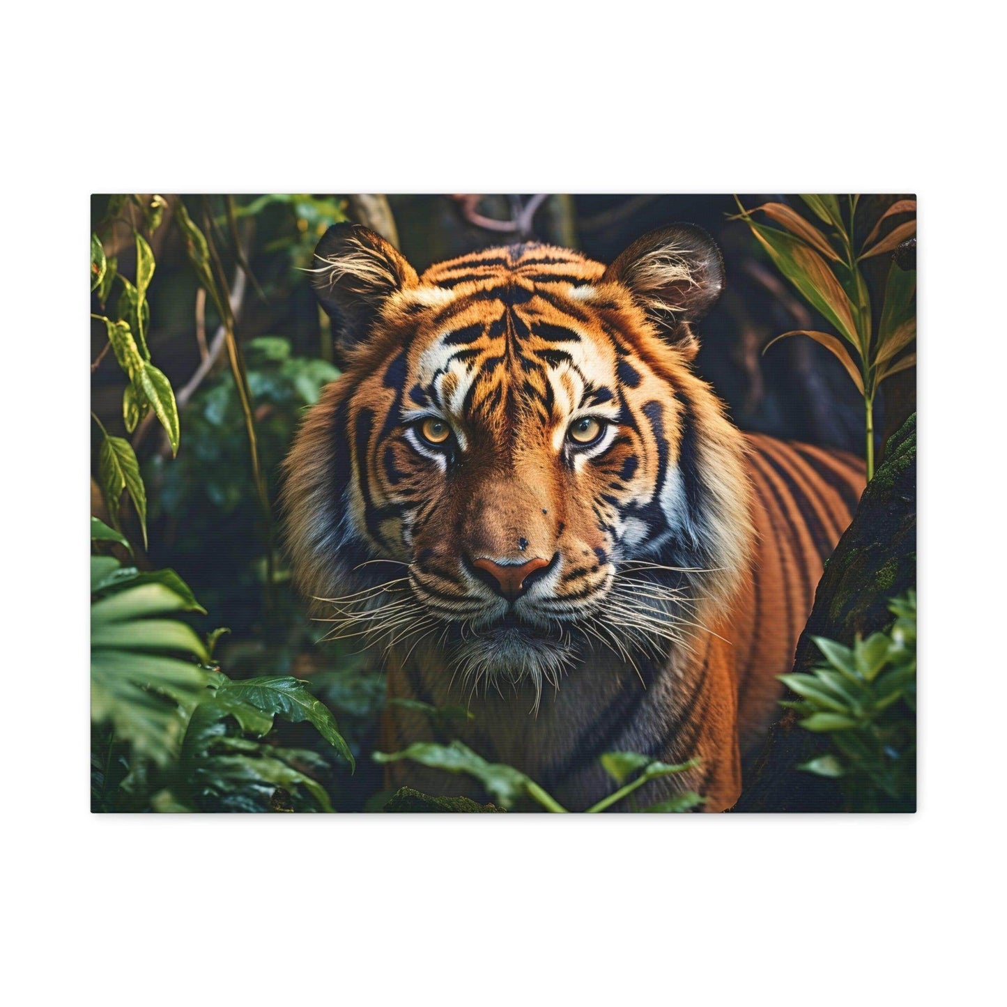 Tiger In Nature Art Canvas Gallery Wraps Tiger Print Large Canvas Art Animal Wall Art minimalist Wall Art Lover Gift - Giftsmojo