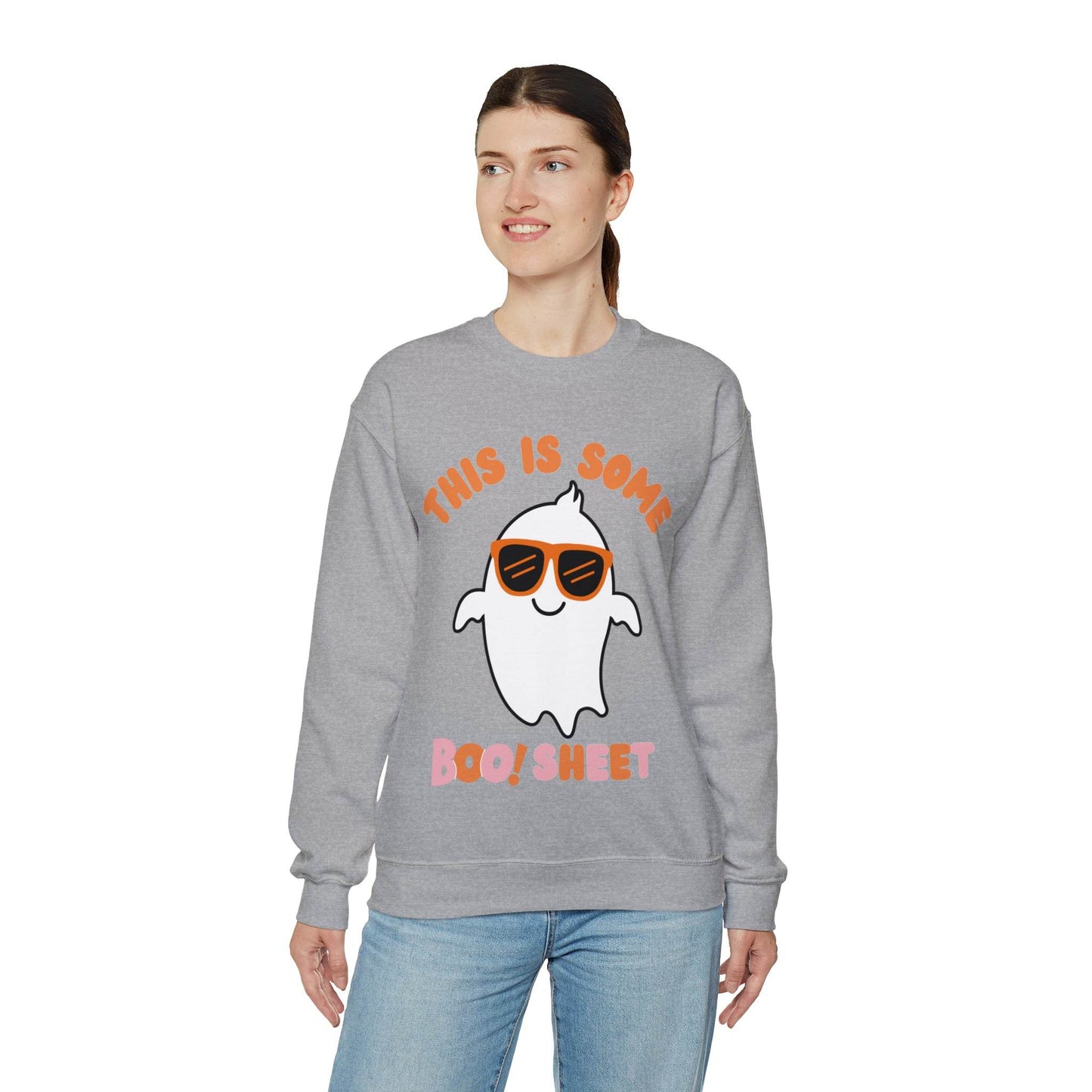 This Is Some Boo Sheet Ghost Sweatshirt Cute Ghost Sweatshirt Boo Ghost Sweatshirt Gift Shirt Funny Halloween Shirt Spooky Season Shirt - Giftsmojo
