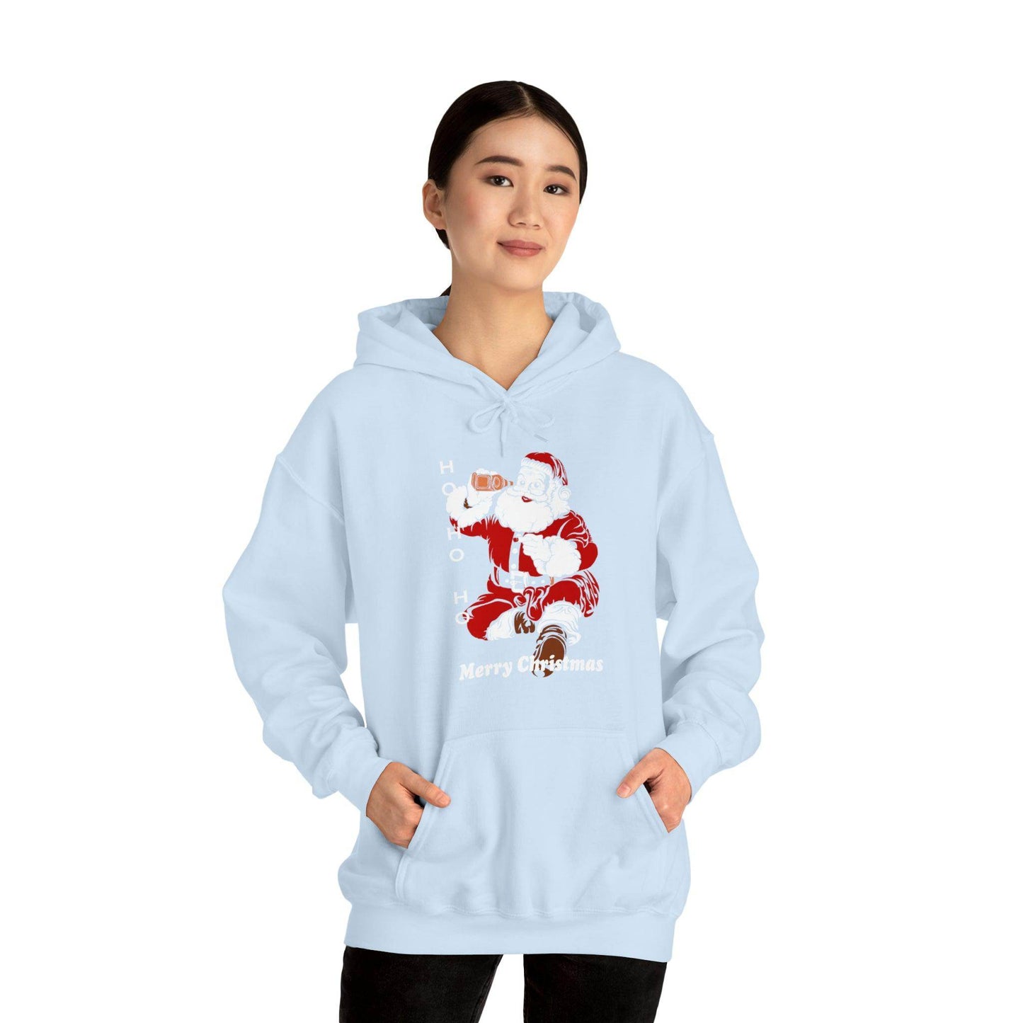 Ho HO Ho Merry Christmas Unisex Heavy Blend Hooded Sweatshirt Christmas Shirt Hoodie - Giftsmojo
