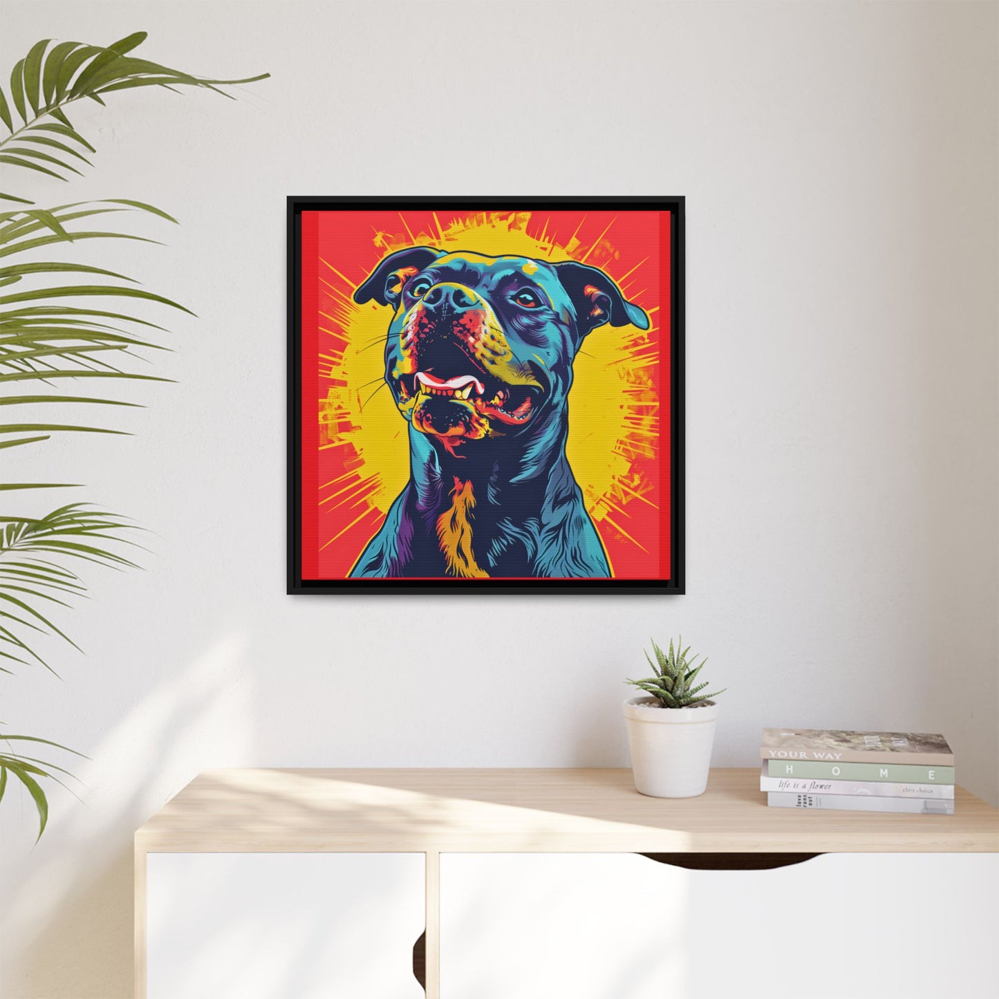 Dog Wall Art Framed Canvas Wall Art Print