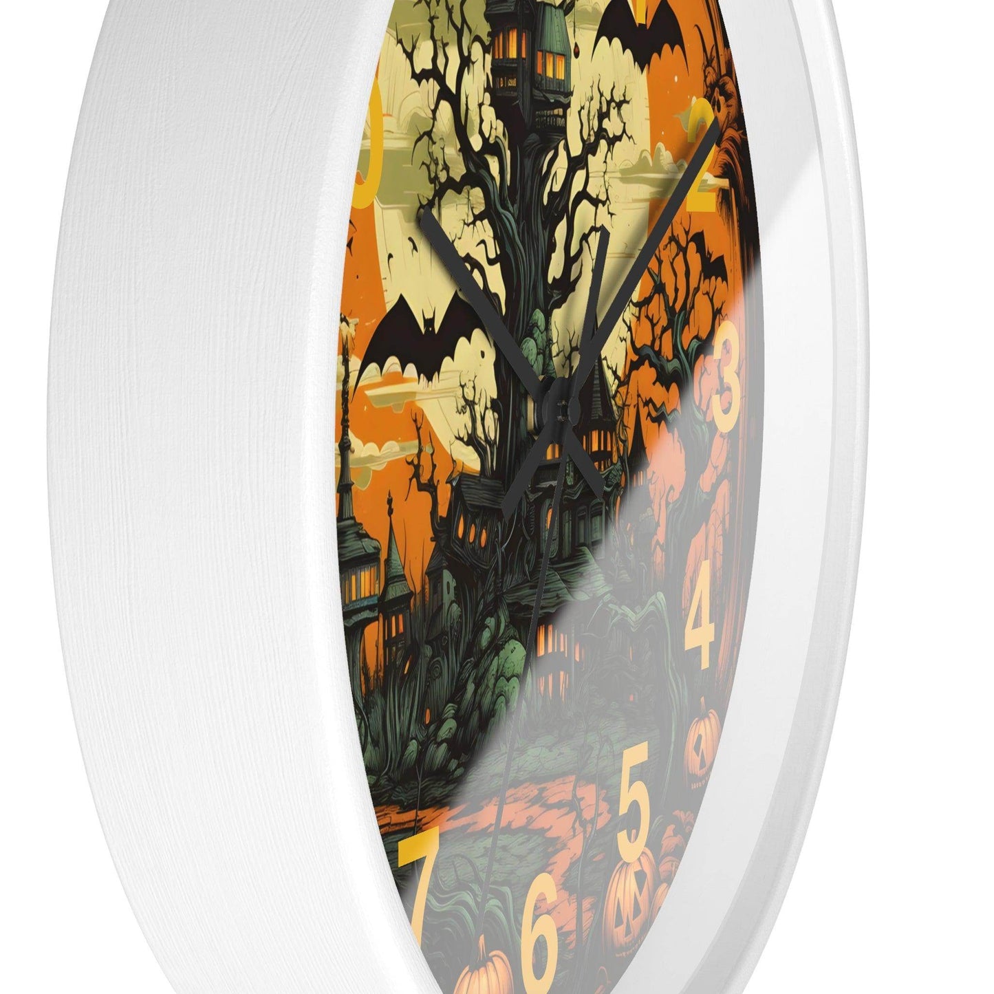 Halloween decor Halloween Ghost Wall Clock Halloween Wall Clocks Halloween Clock Fall Clock Halloween Decor - Giftsmojo