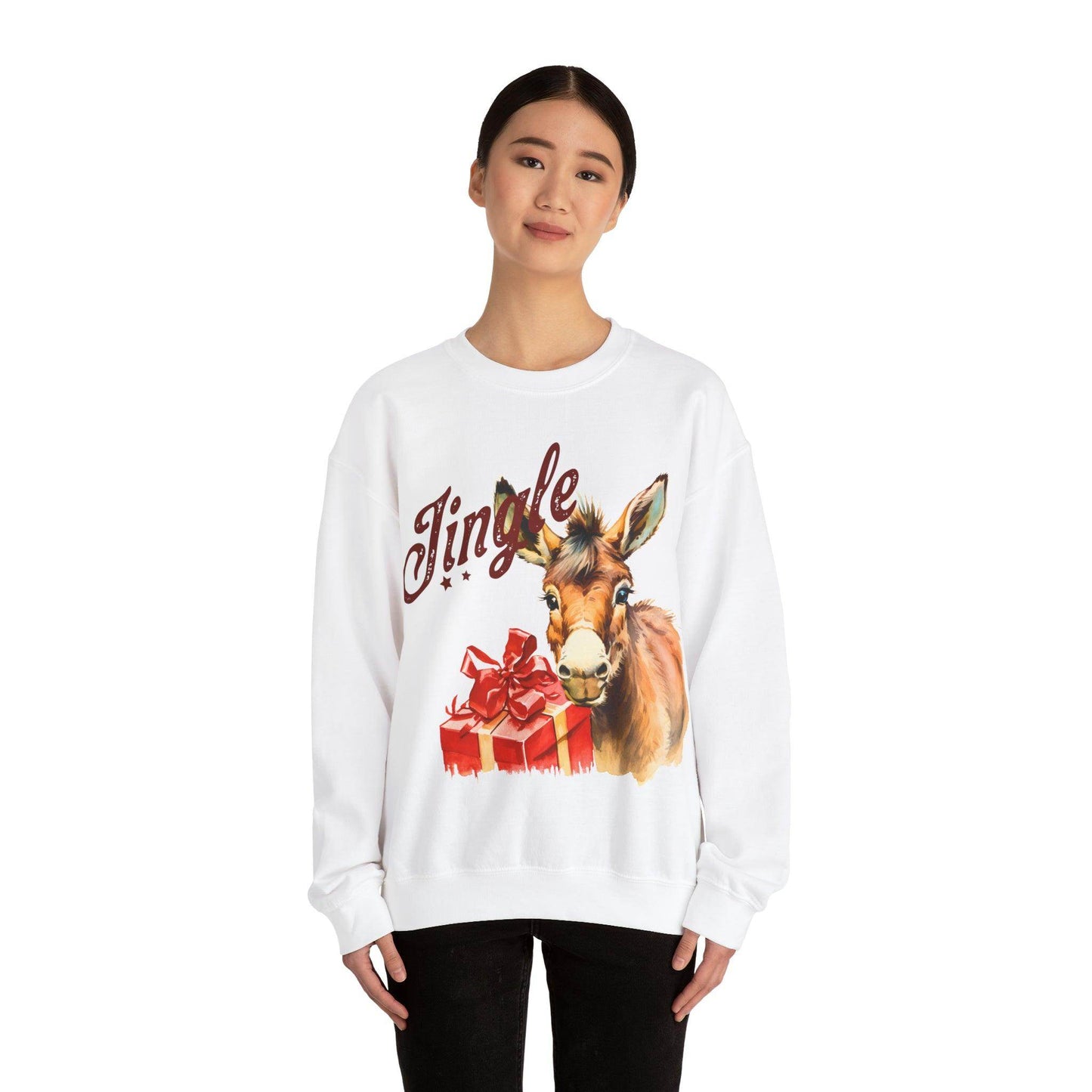Jingle all the way Christmas Sweatshirt Christmas on The Farm Sweatshirt Christmas Farm Sweatshirt Christmas Sweater Trendy Christmas Shirt Farmers - Giftsmojo