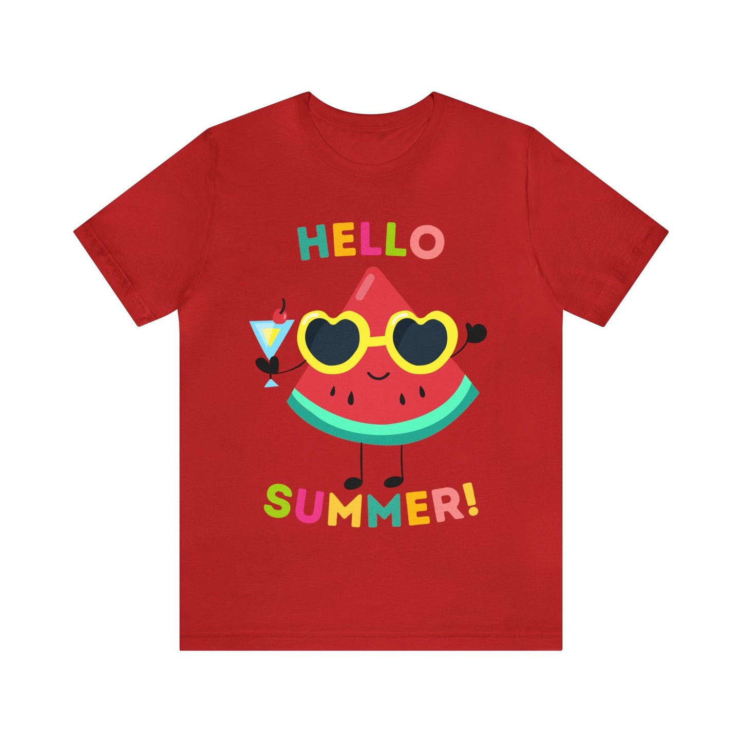 Hello Summer Shirt, Funny Summer Casual Top Tee,Unisex Summer Tshirt Ladies