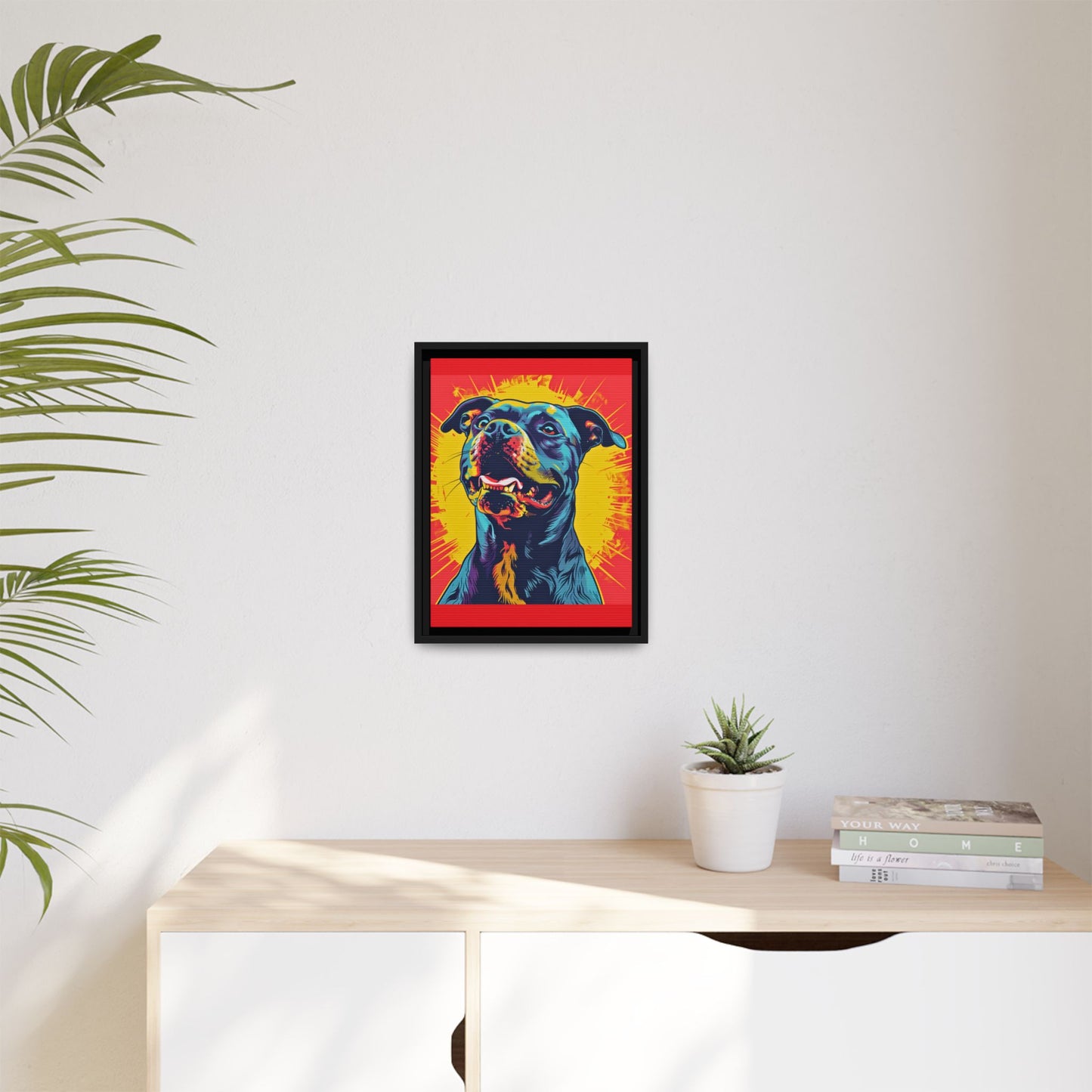 Dog Wall Art Framed Canvas Wall Art Print