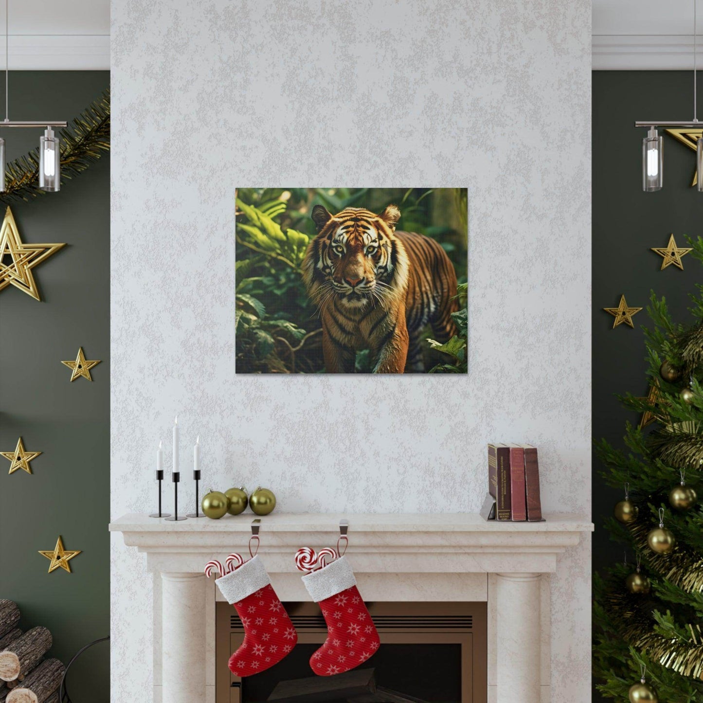 Tiger In Nature Art Canvas Gallery Wraps Tiger Print Large Canvas Art Animal Wall Art minimalist Wall Art Lover Gift - Giftsmojo