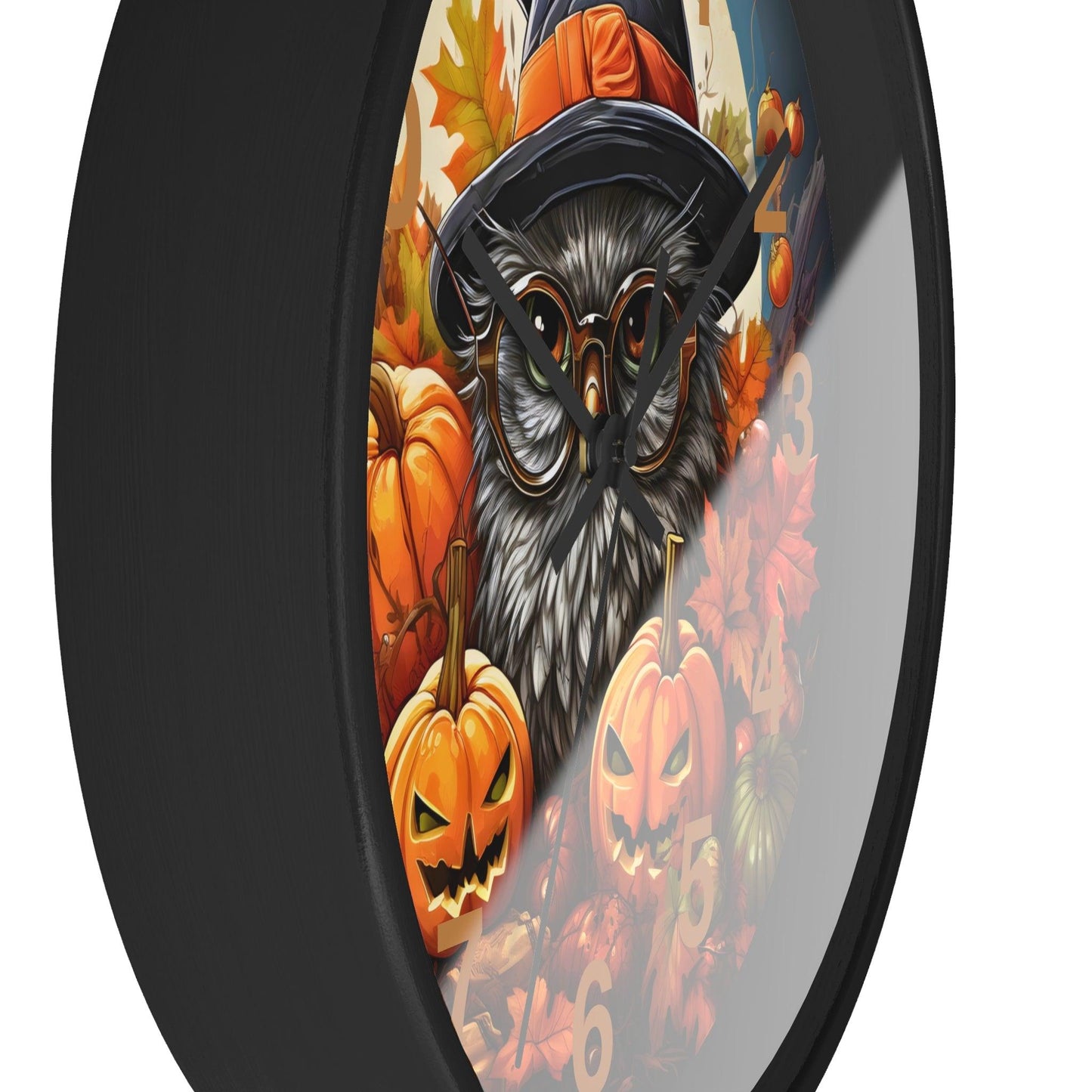 Happy HALLOTHANKSMAS Wall Clock Halloween Wall Clocks Thanksgiving Clock Fall Clock Christmas Decor