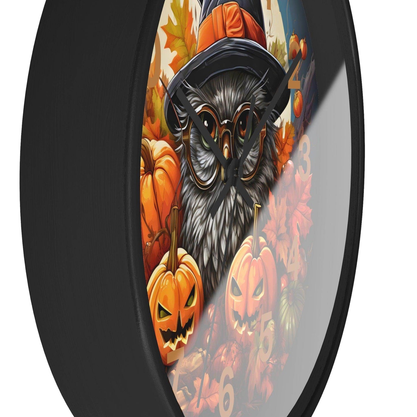 Happy HALLOTHANKSMAS Wall Clock Halloween Wall Clocks Thanksgiving Clock Fall Clock Christmas Decor - Giftsmojo