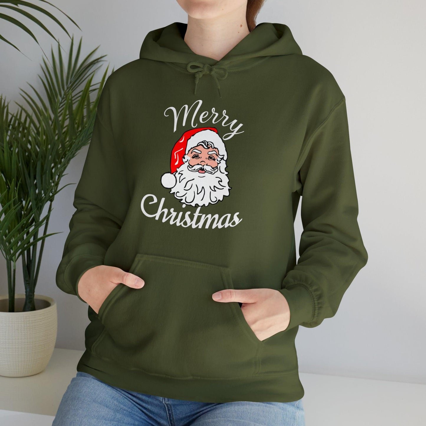 Santa Hoodie, Merry Christmas Hooded Sweatshirt, Christmas Shirt, Christmas Gift